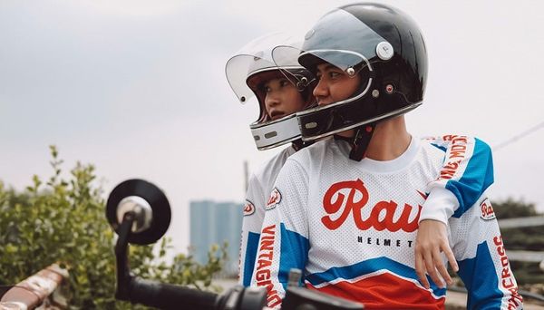 Áo raw motocross trắng