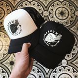 Nón trucker Raw trắng