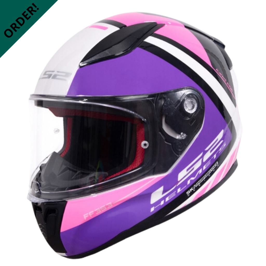 LS2 FF353 Rapid Blink White Fuchsia