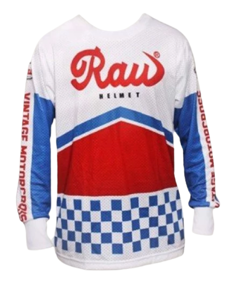 Áo raw motocross trắng