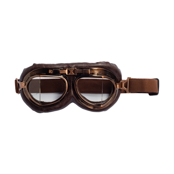 Kính goggles phi công cao cấp nâu trong