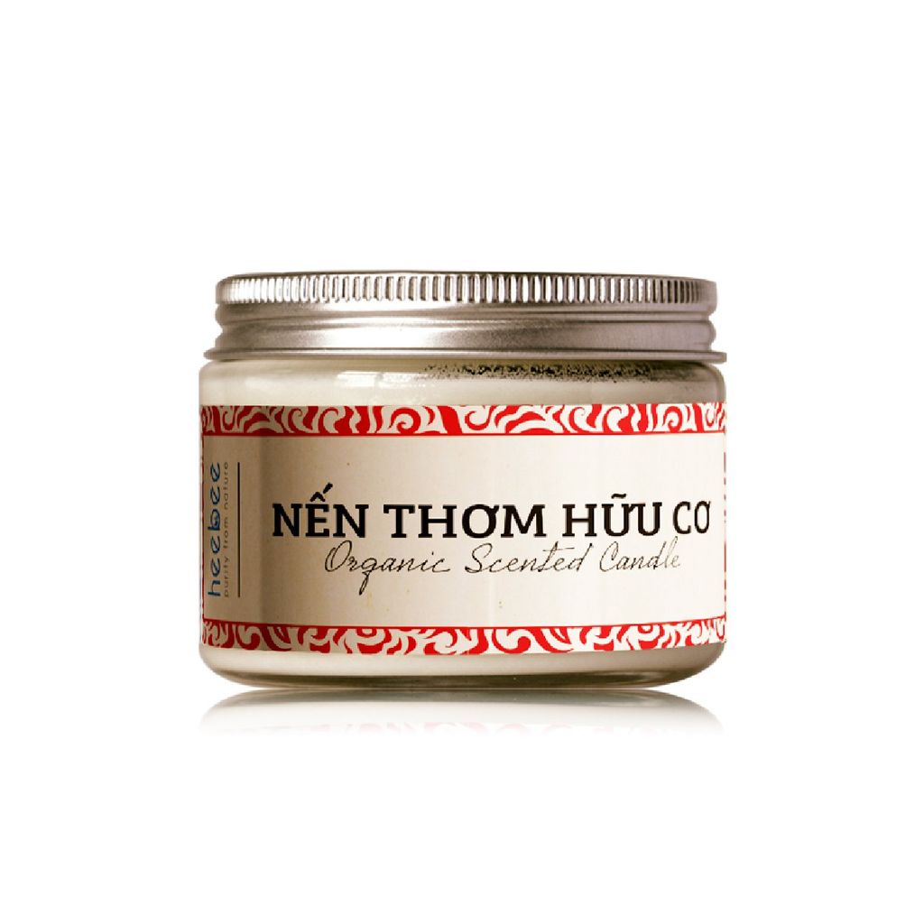 Nến Thơm Hữu Cơ Heebee Thanh Lọc Không Khí Hương Tinh Dầu Thịnh Vượng Cân Bằng - 100Gr (Đỏ)