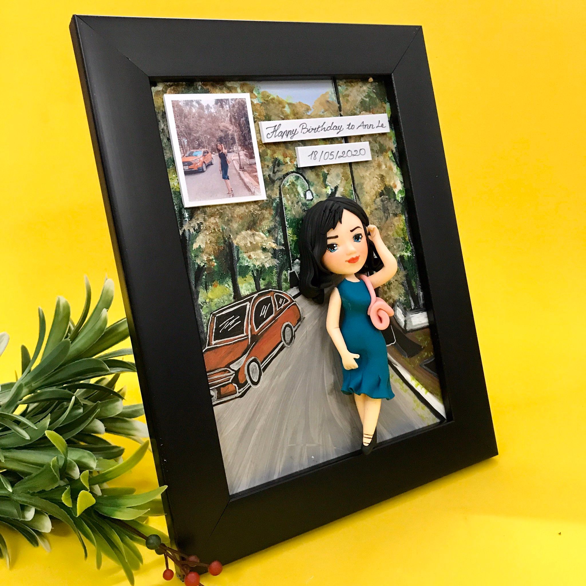 Tượng Nặn Trên Khung Ảnh - 1 Người