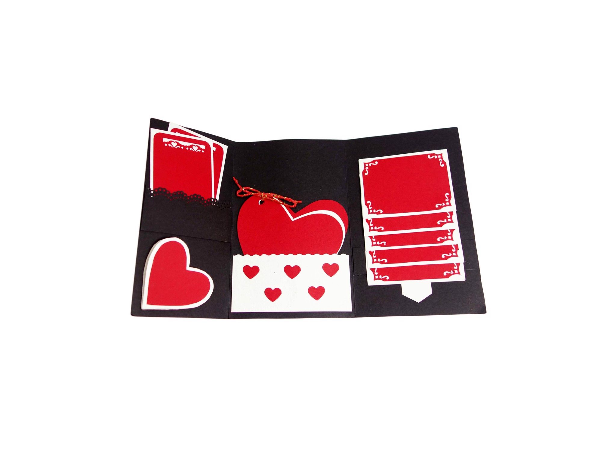 Thiệp Scrapbook Trái Tim