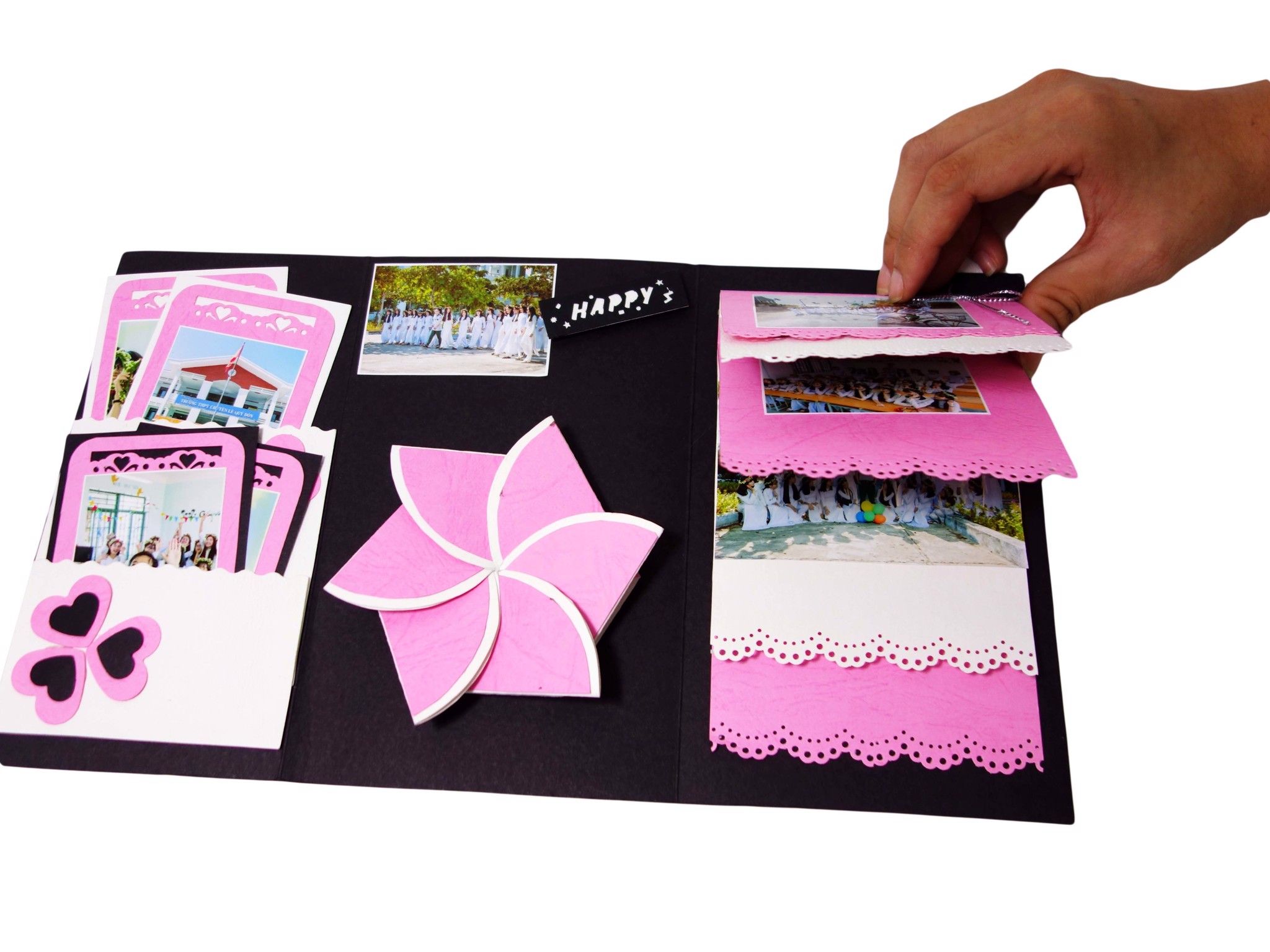 Thiệp Scrapbook Hoa Tuyết