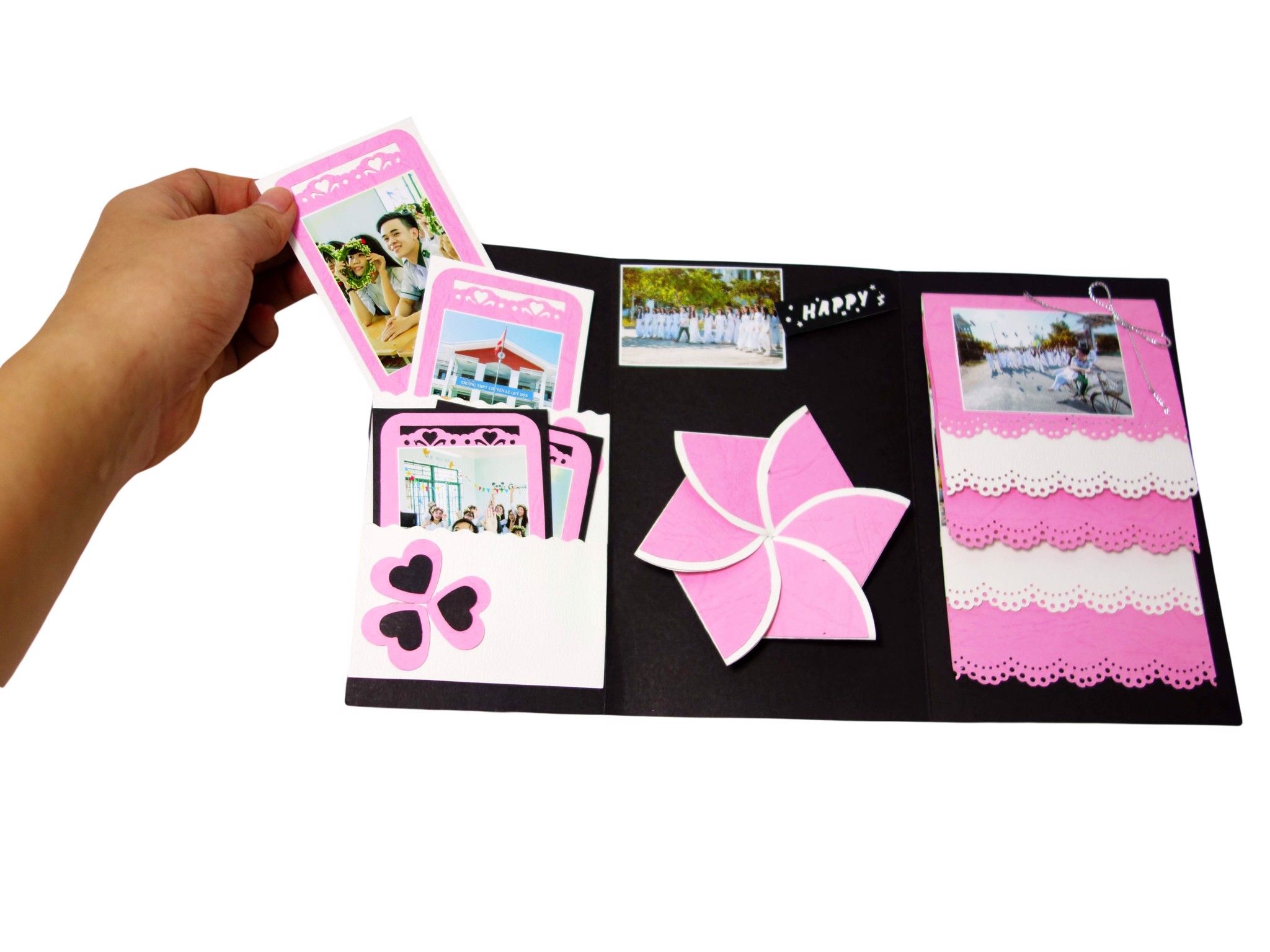 Thiệp Scrapbook Hoa Tuyết