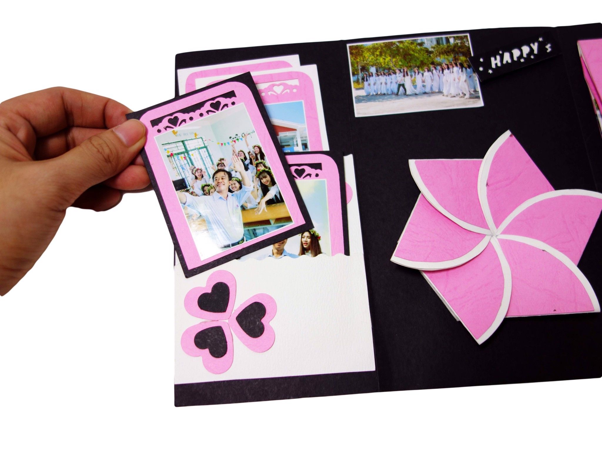 Thiệp Scrapbook Hoa Tuyết