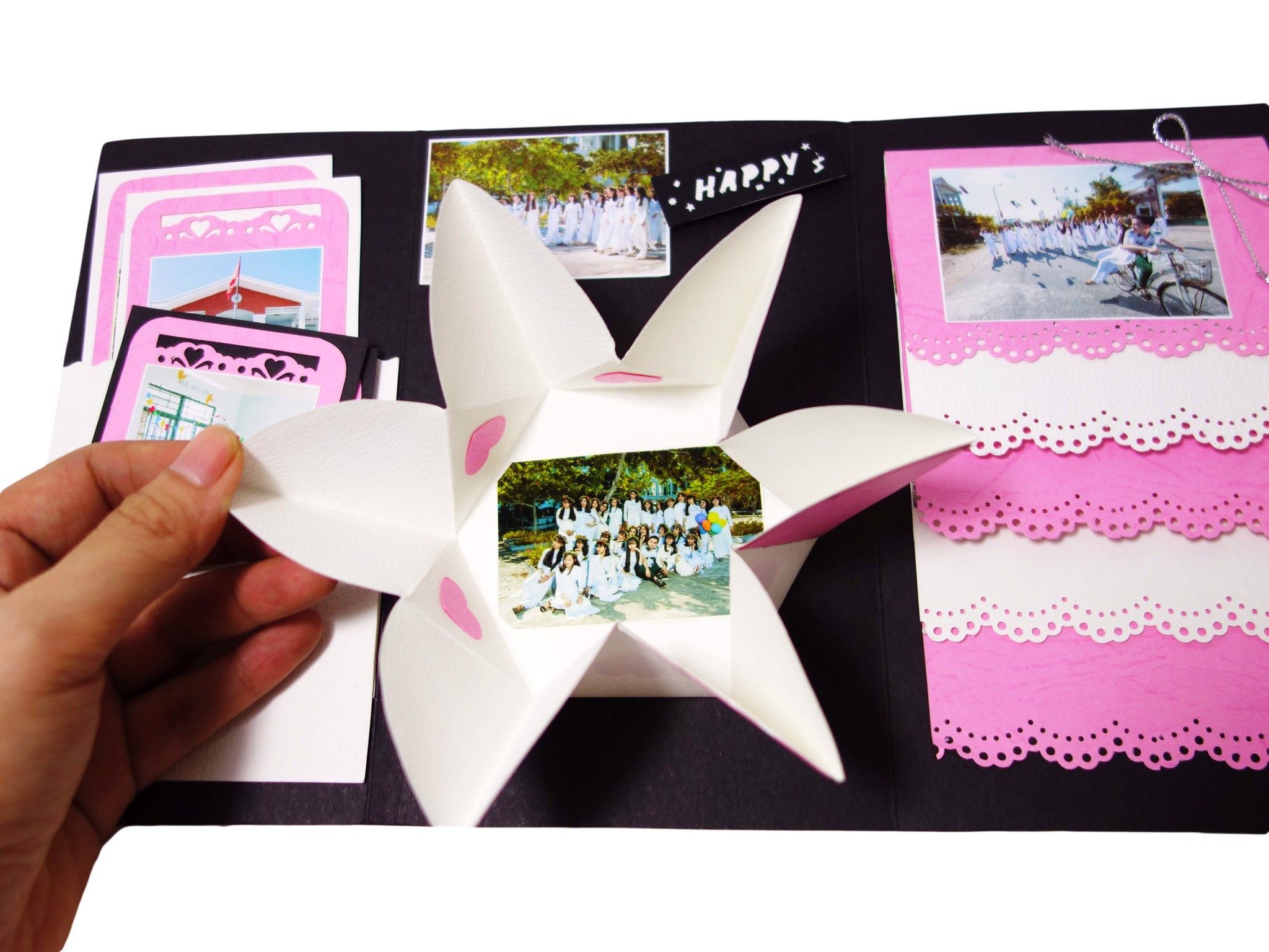 Thiệp Scrapbook Hoa Tuyết