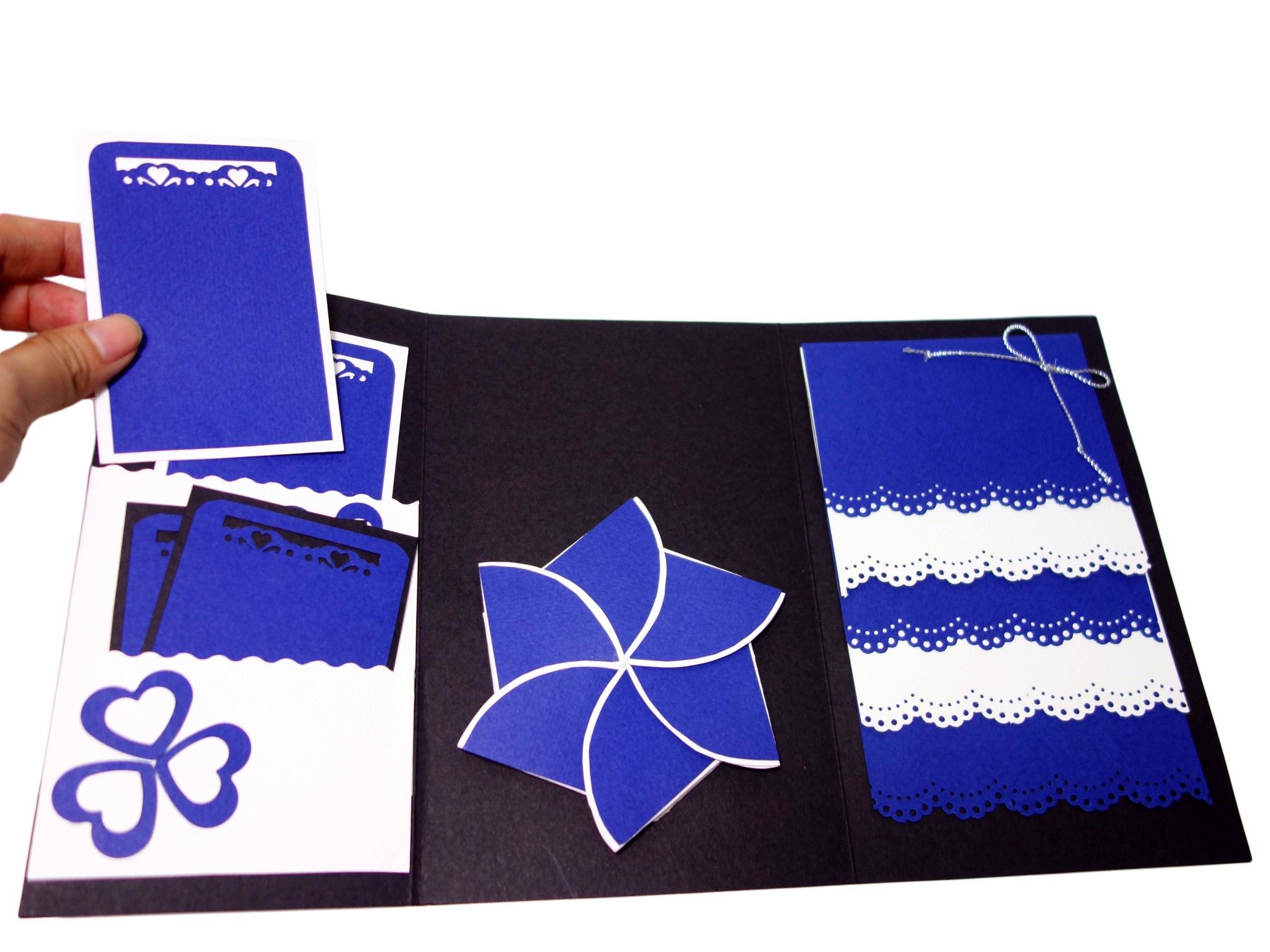 Thiệp Scrapbook Hoa Tuyết