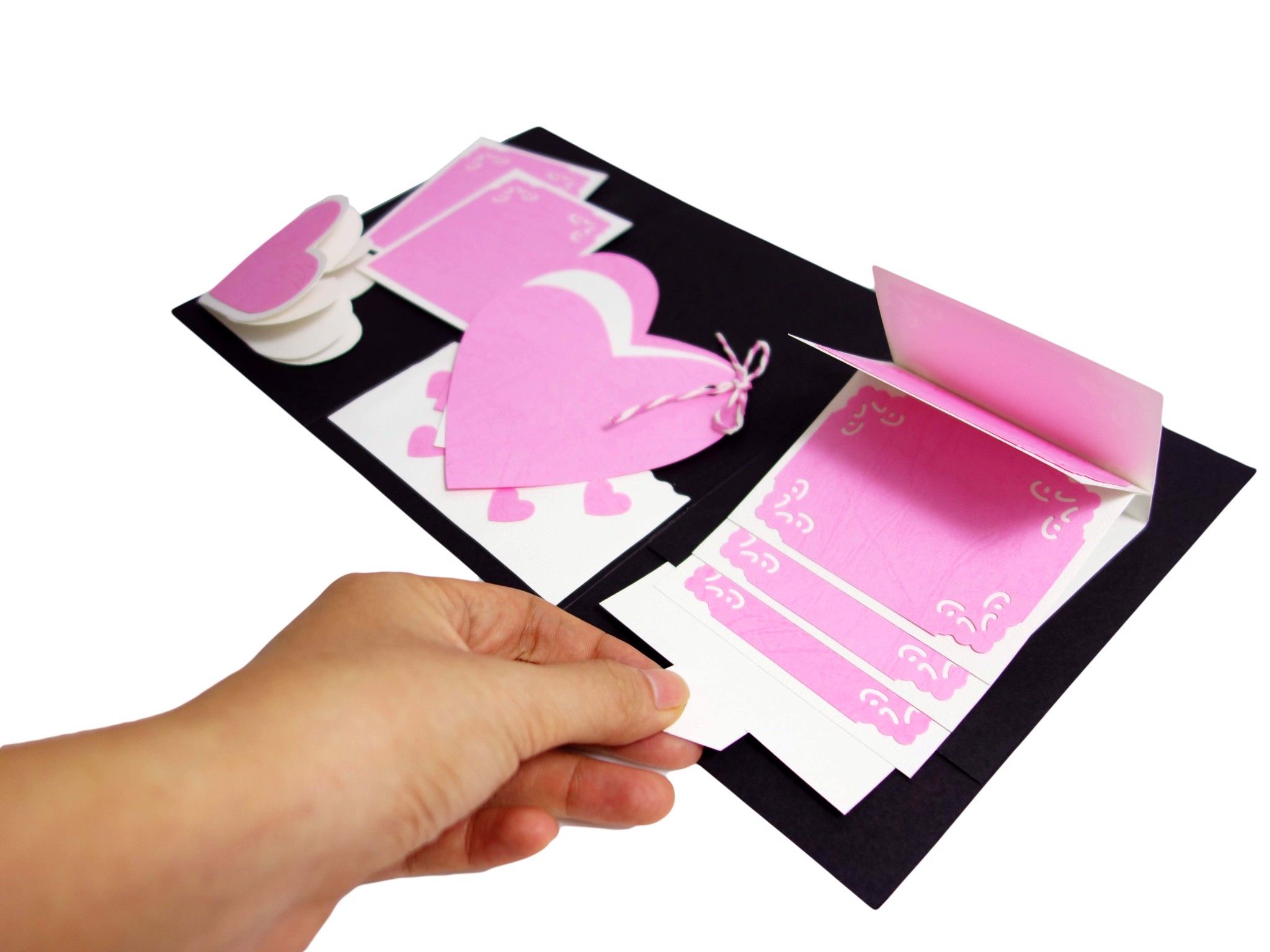 Thiệp Scrapbook Trái Tim