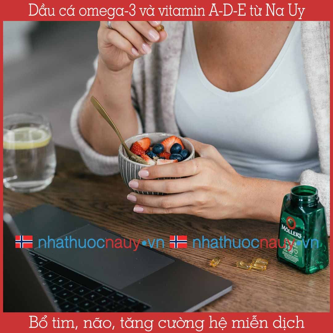Dầu cá omega-3 và vitamin A-D-E | Möller’s Konsentrert Omega-3