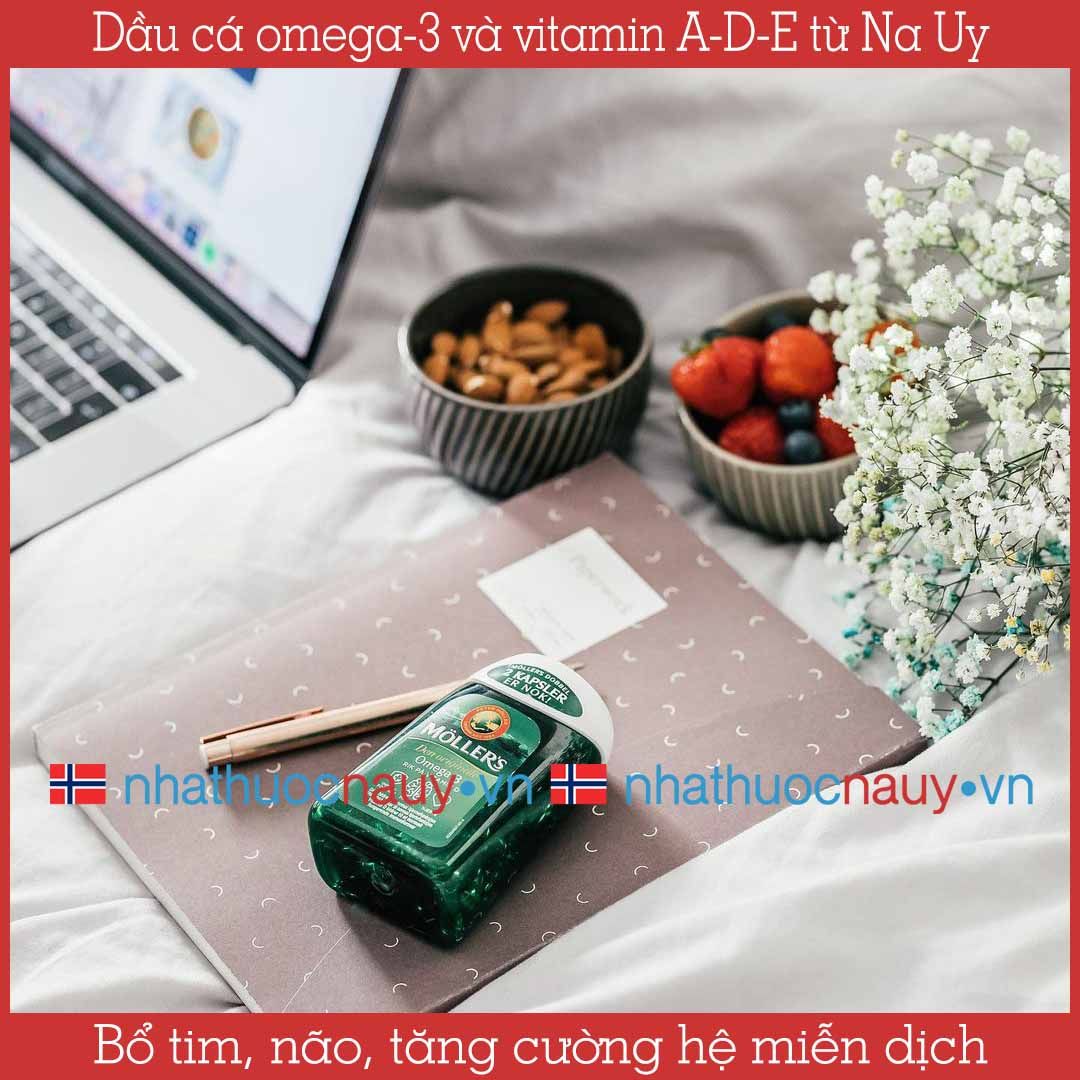 Dầu cá omega-3 và vitamin A-D-E | Möller’s Konsentrert Omega-3