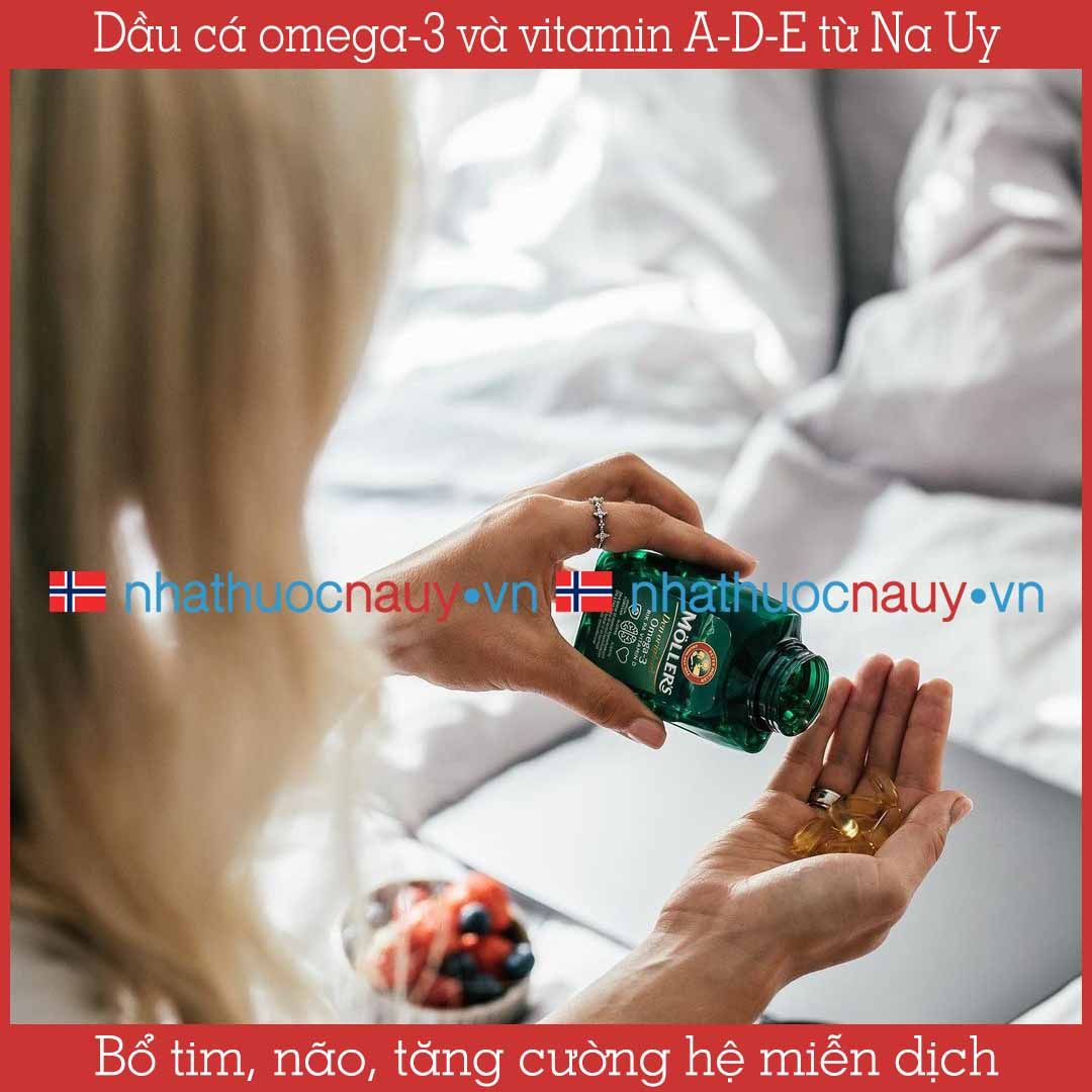 Dầu cá omega-3 và vitamin A-D-E | Möller’s Konsentrert Omega-3