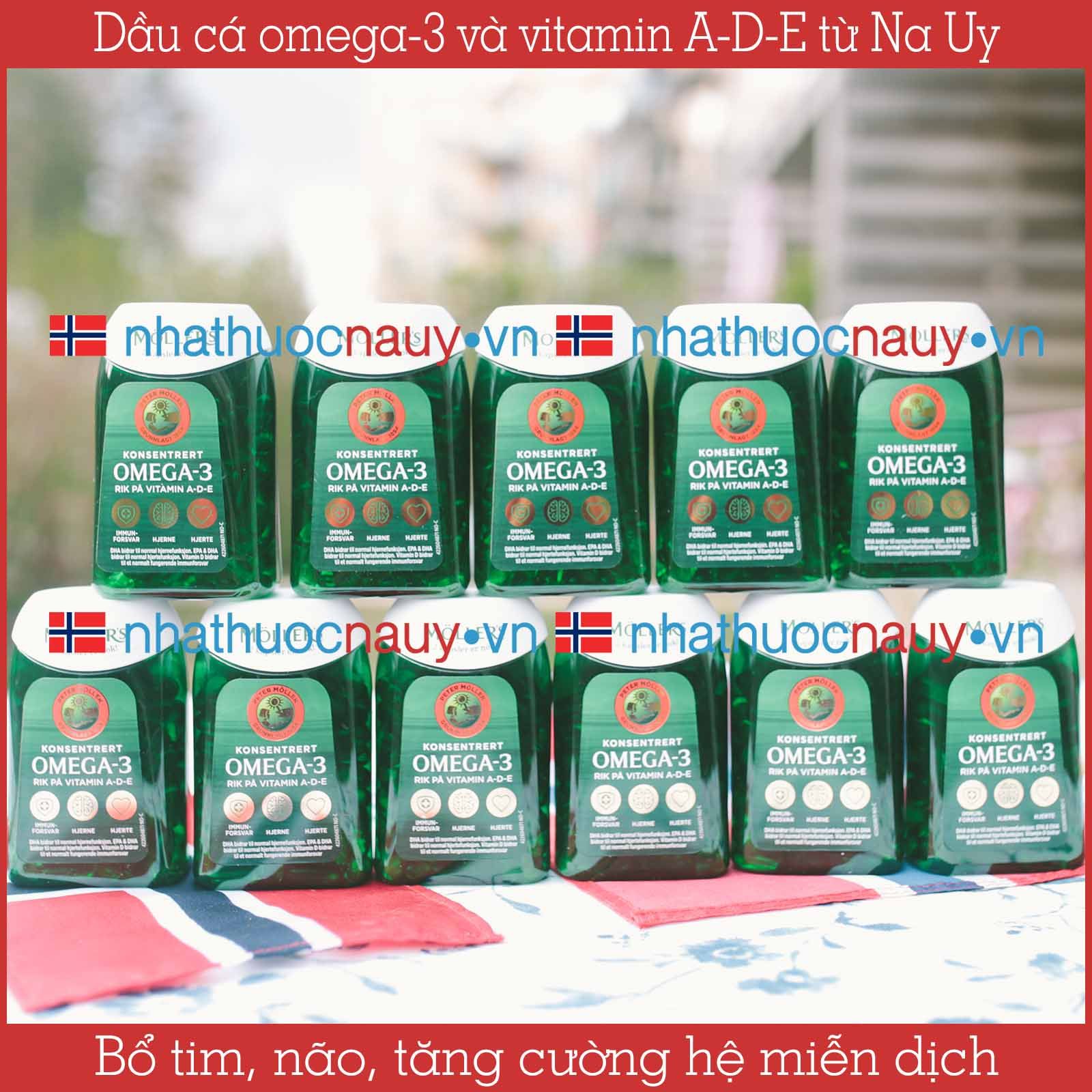 Dầu cá omega-3 và vitamin A-D-E | Möller’s Konsentrert Omega-3