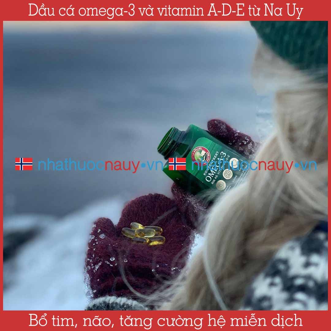 Dầu cá omega-3 và vitamin A-D-E | Möller’s Konsentrert Omega-3