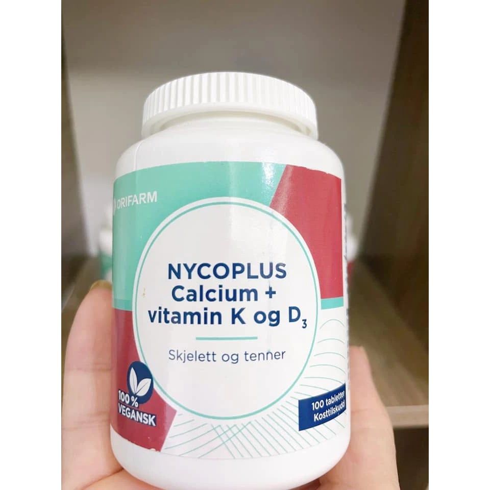 Viên uống canxi kết hợp vitamin K và D3 | Nycoplus Calcium+ Vitamin K, D3