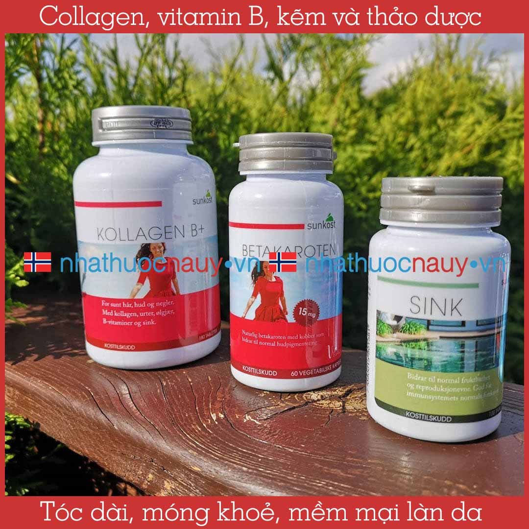 Collagen kết hợp vitamin B | Sunkost Kollagen B+