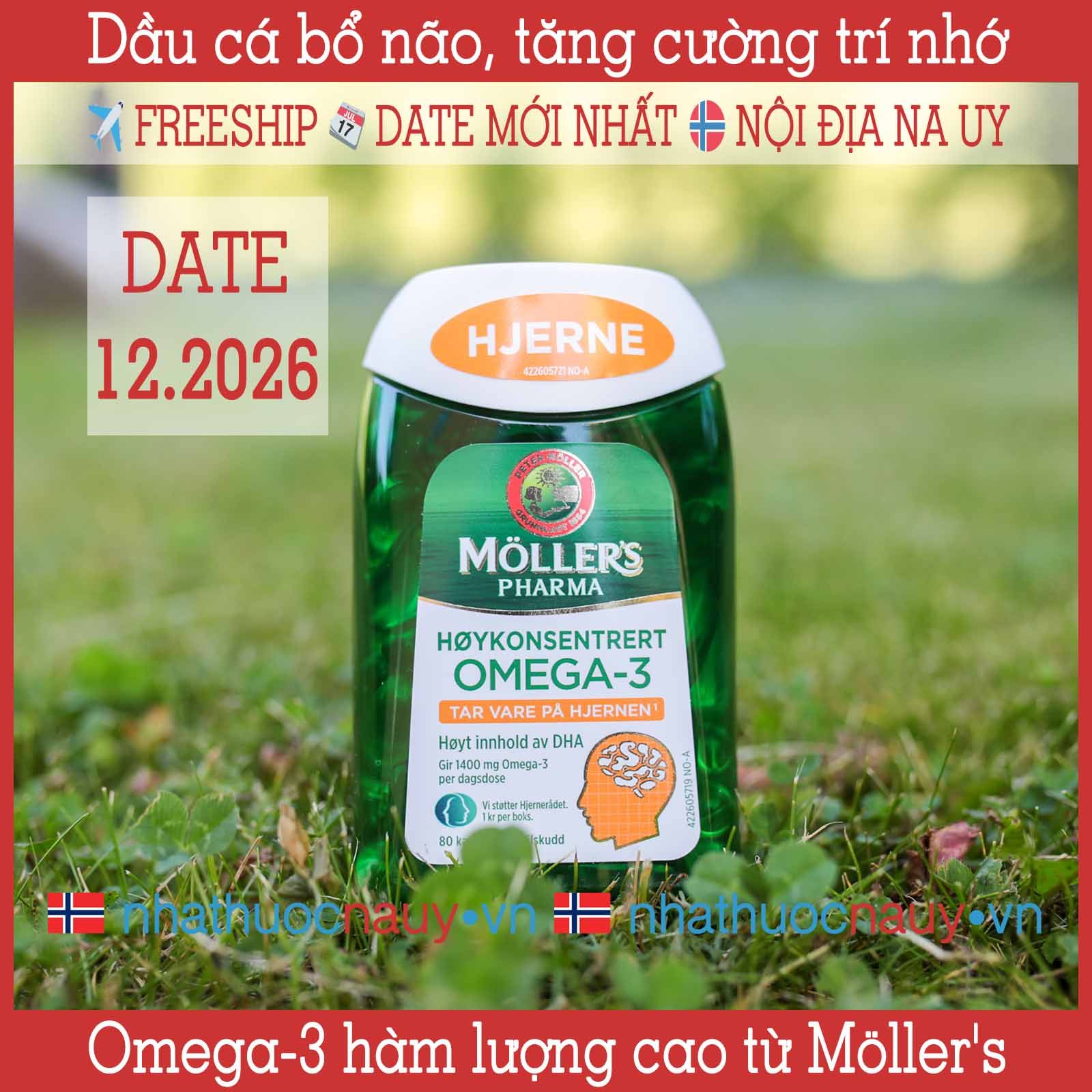 Dầu cá bổ não Möller's Pharma Hjerne