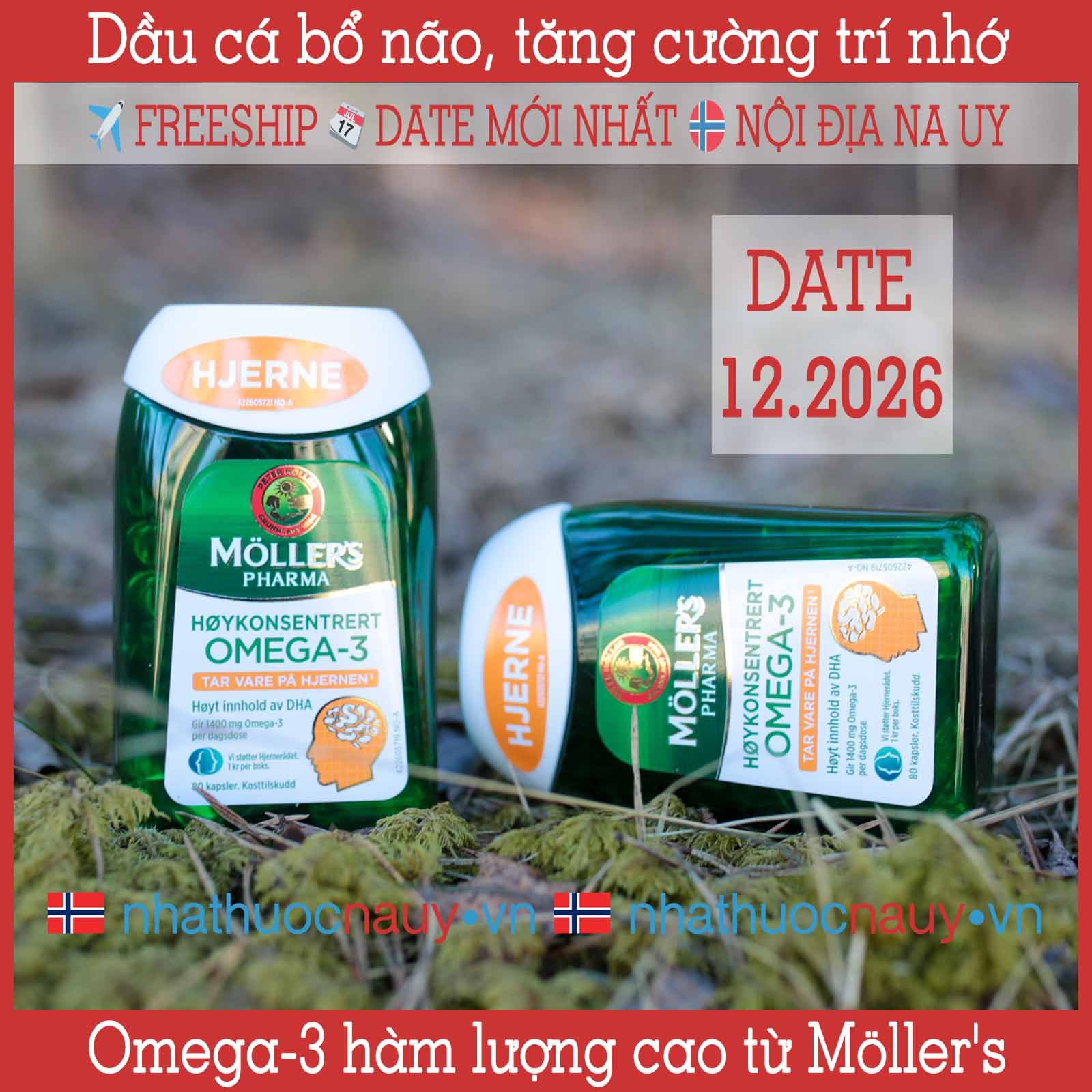 Dầu cá bổ não Möller's Pharma Hjerne