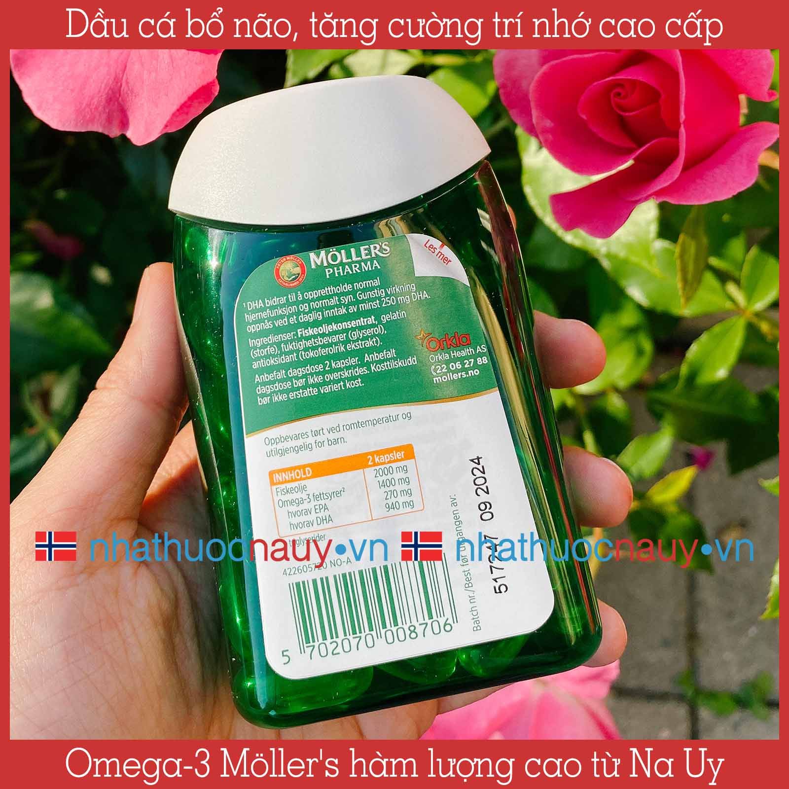 Dầu cá bổ não Möller's Pharma Hjerne