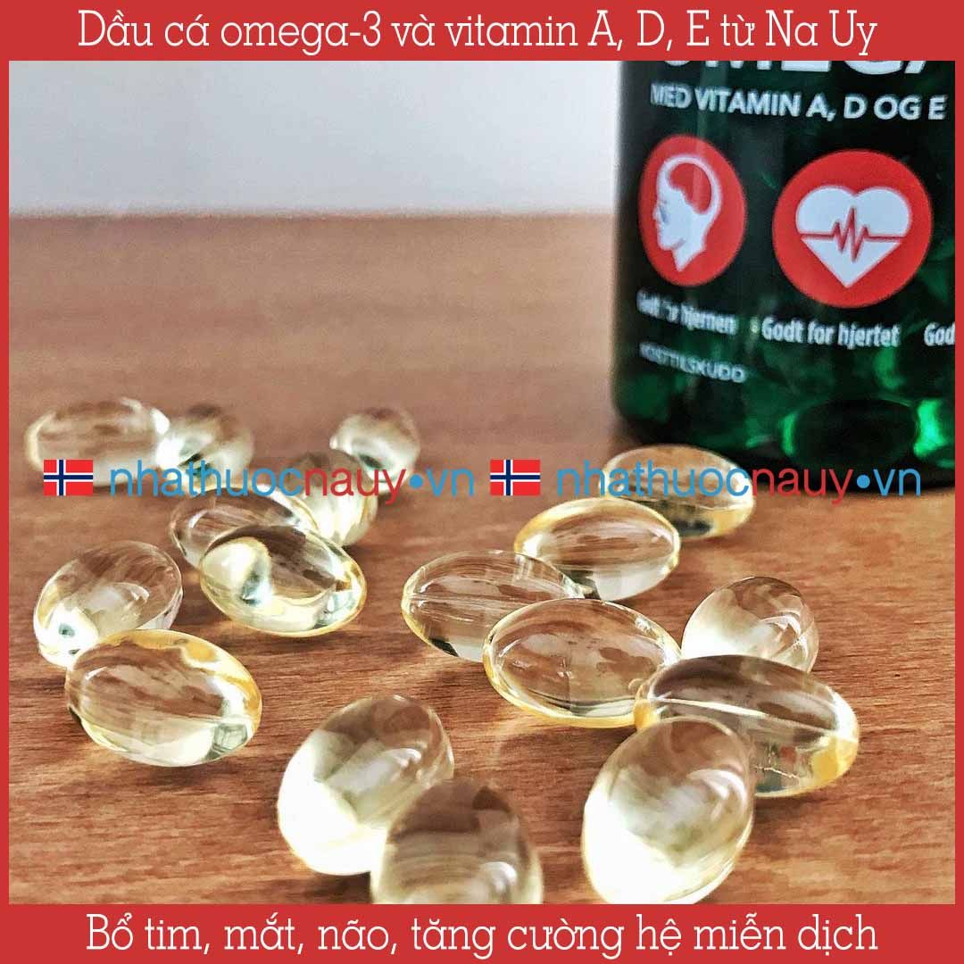Dầu cá omega-3 và vitamin A, D, E | Biopharma Trippel Omega-3