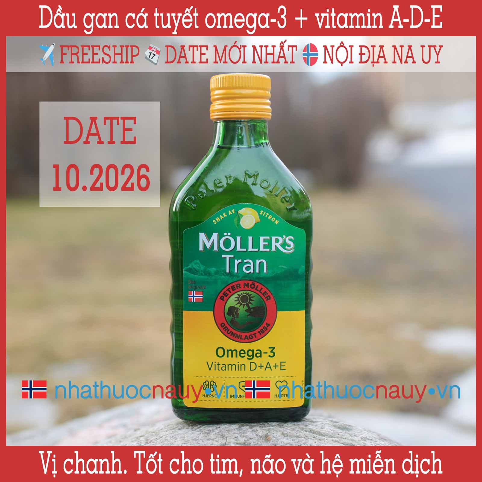 Dầu gan cá tuyết vị chanh | Möller’s Tran sitron