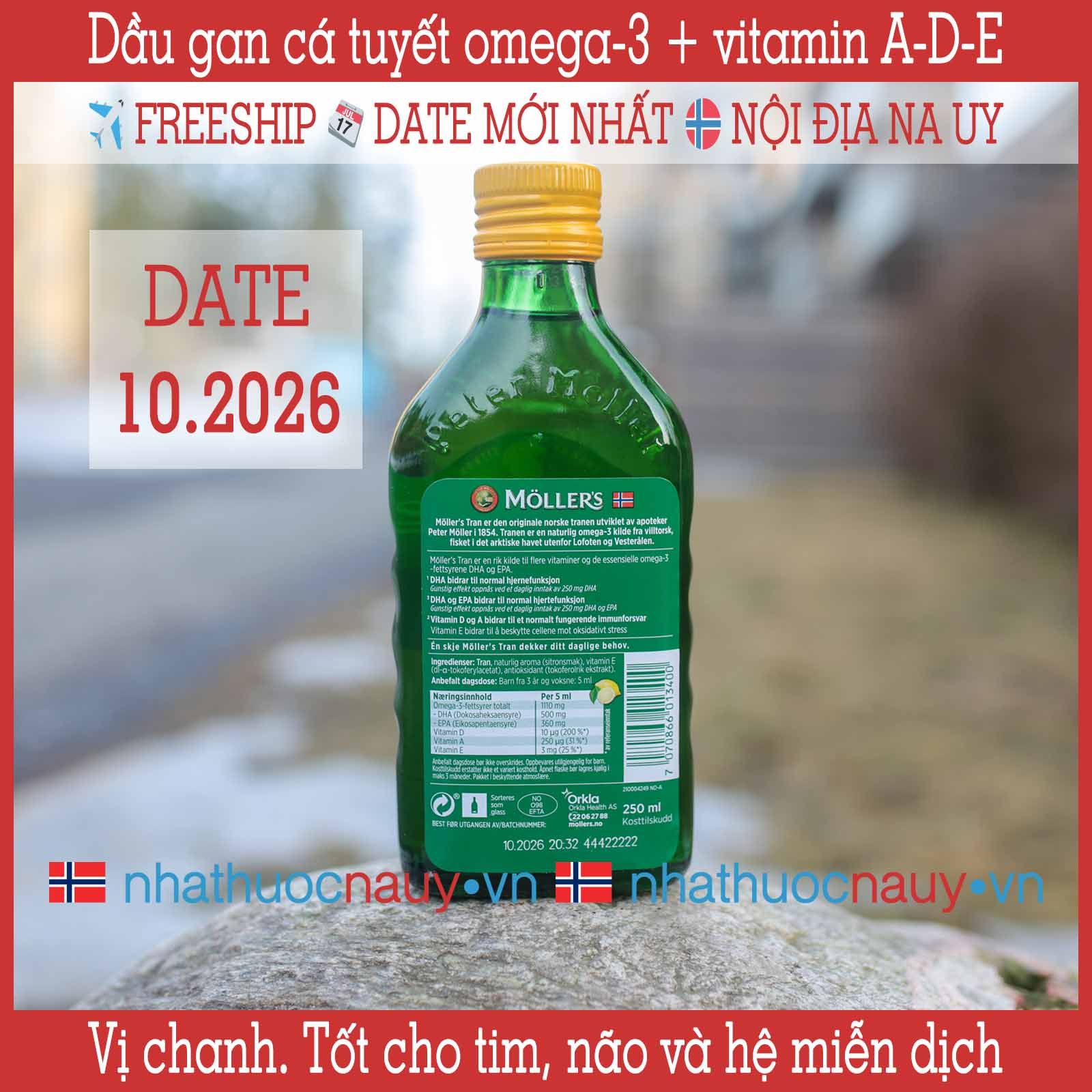 Dầu gan cá tuyết vị chanh | Möller’s Tran sitron