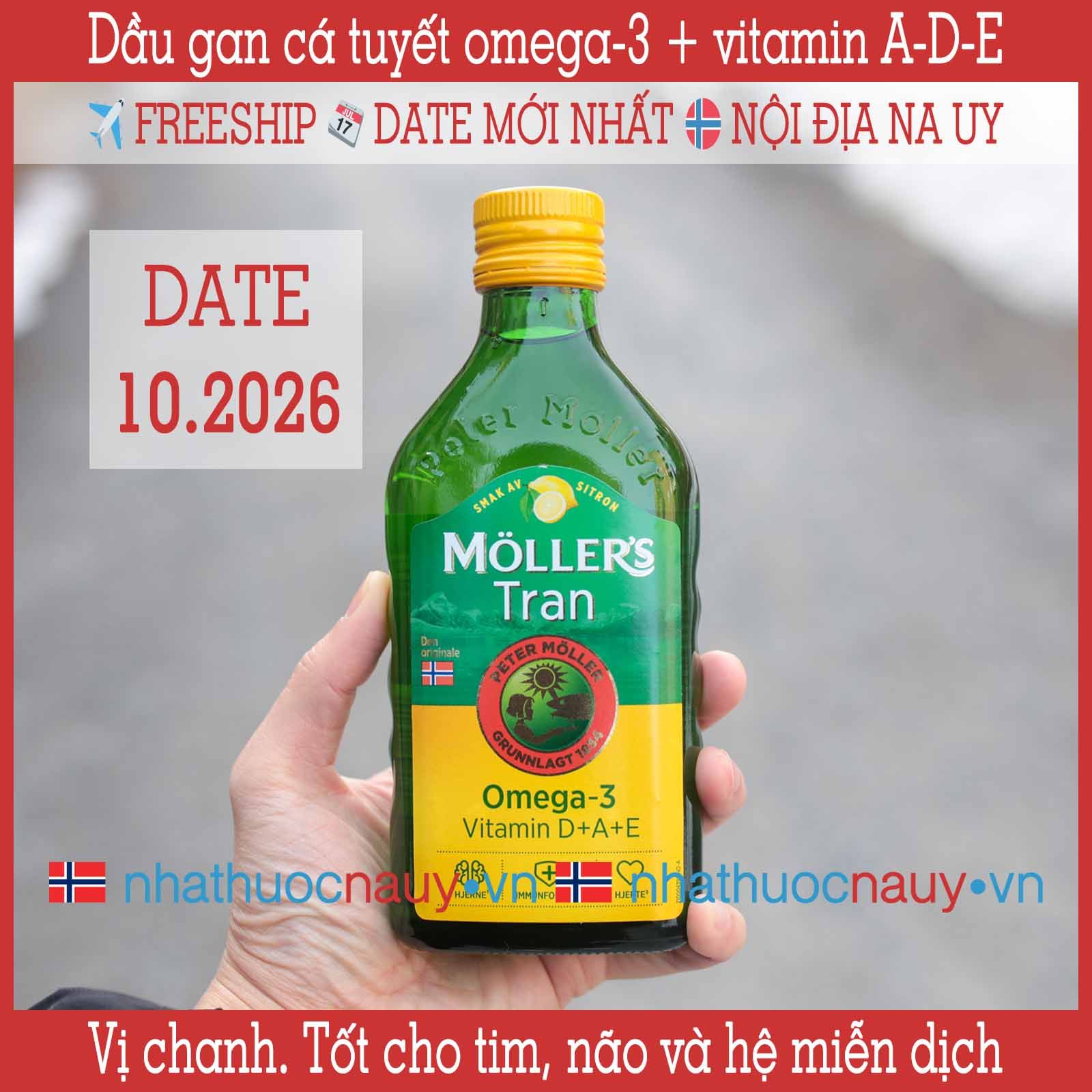 Dầu gan cá tuyết vị chanh | Möller’s Tran sitron