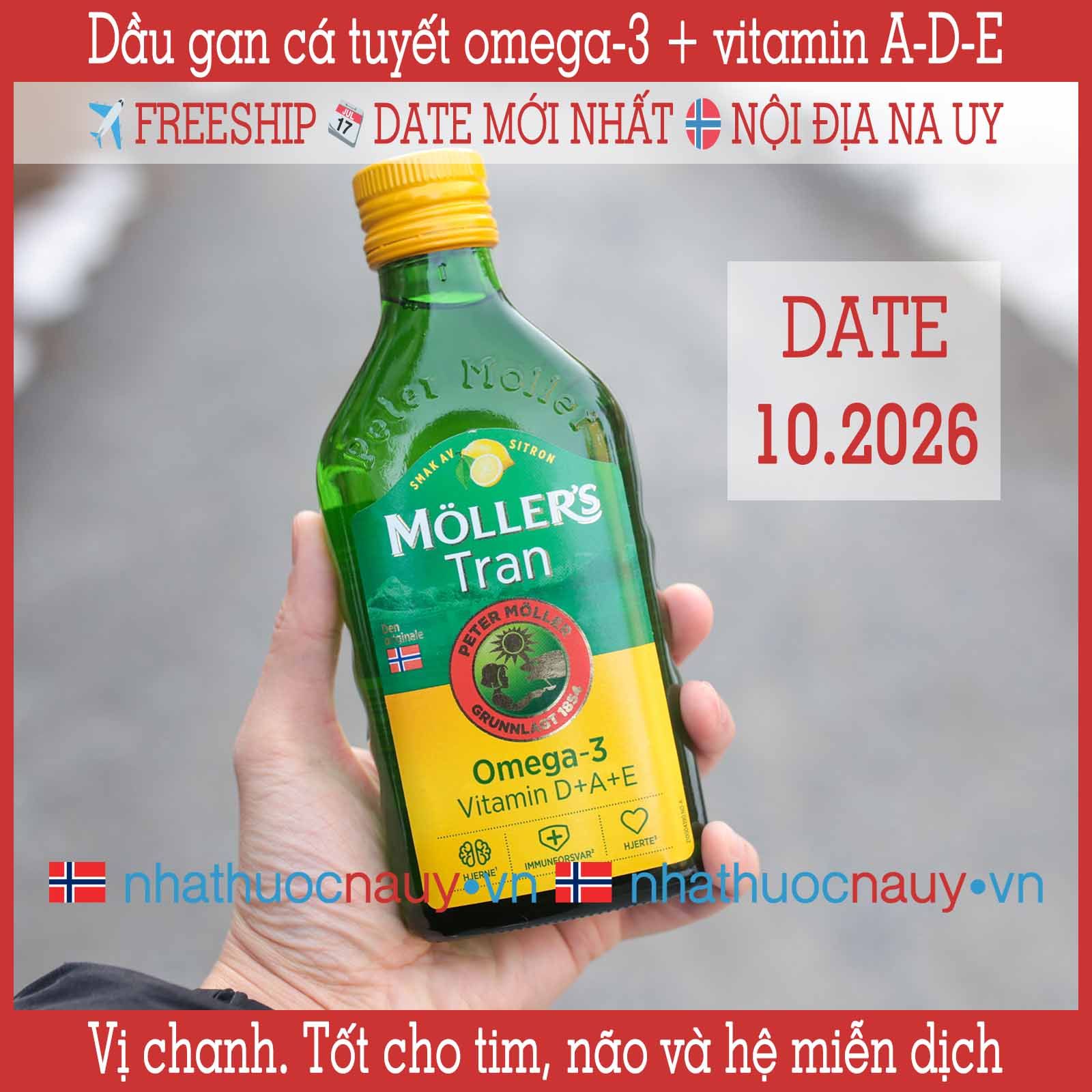 Dầu gan cá tuyết vị chanh | Möller’s Tran sitron