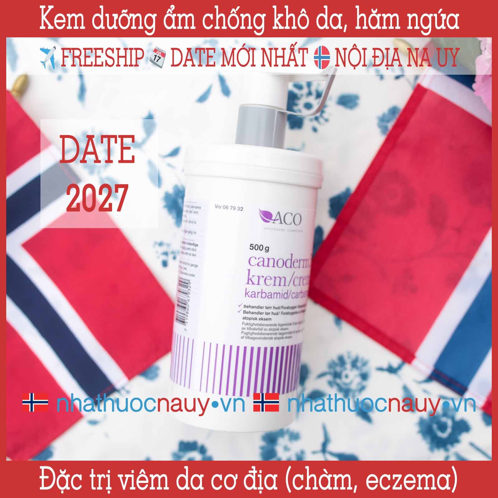 Kem dưỡng ẩm trị viêm da cơ địa Canoderm 500g