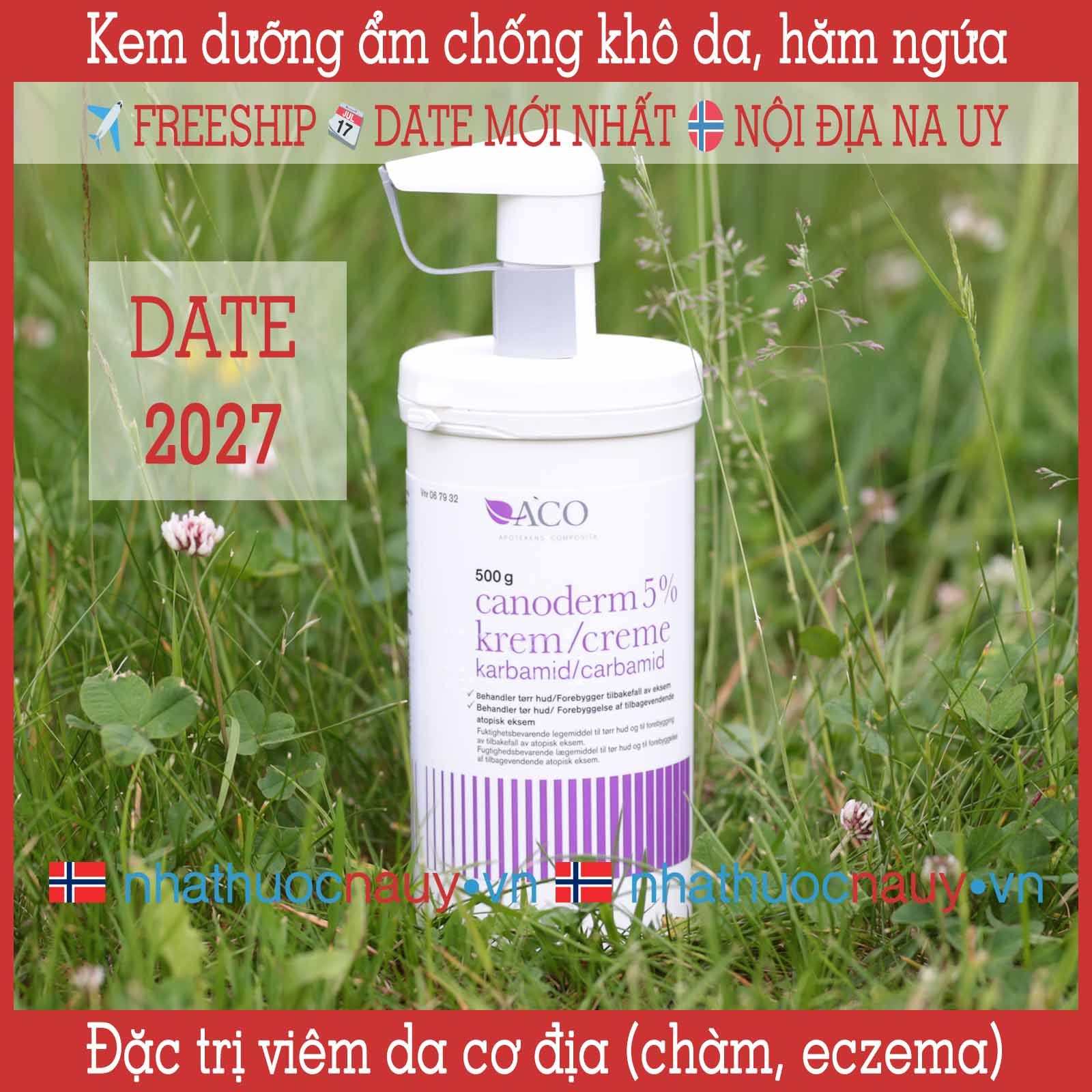 Kem dưỡng ẩm trị viêm da cơ địa Canoderm 500g