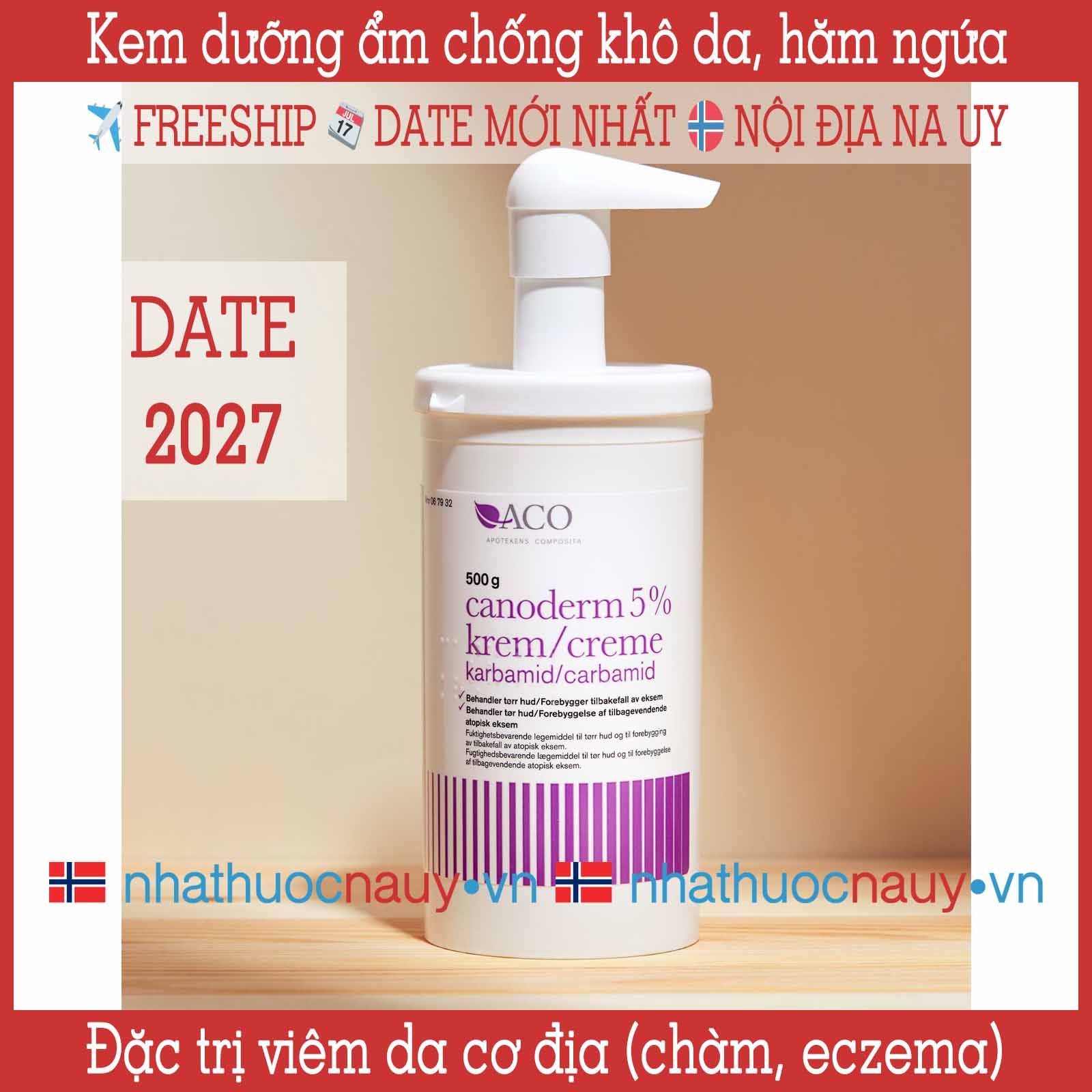 Kem dưỡng ẩm trị viêm da cơ địa Canoderm 500g