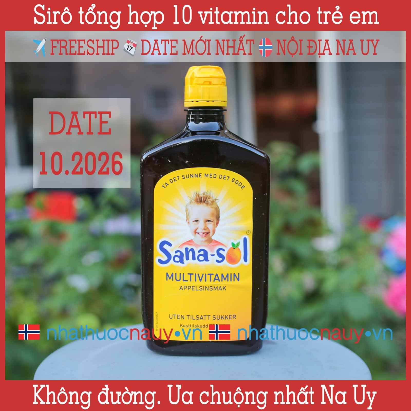 Sirô tổng hợp 10 vitamin cho trẻ em | Sana-sol