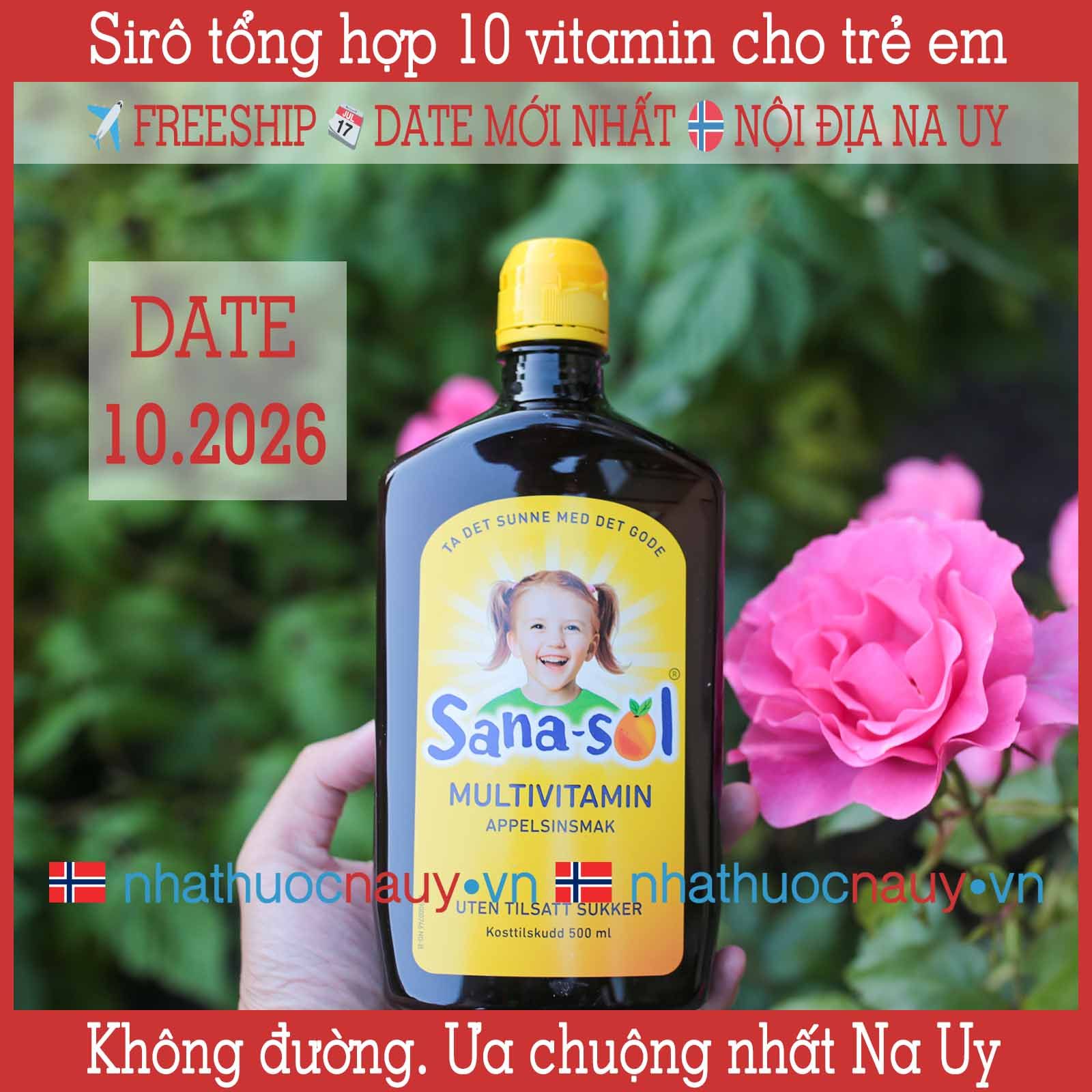Sirô tổng hợp 10 vitamin cho trẻ em | Sana-sol