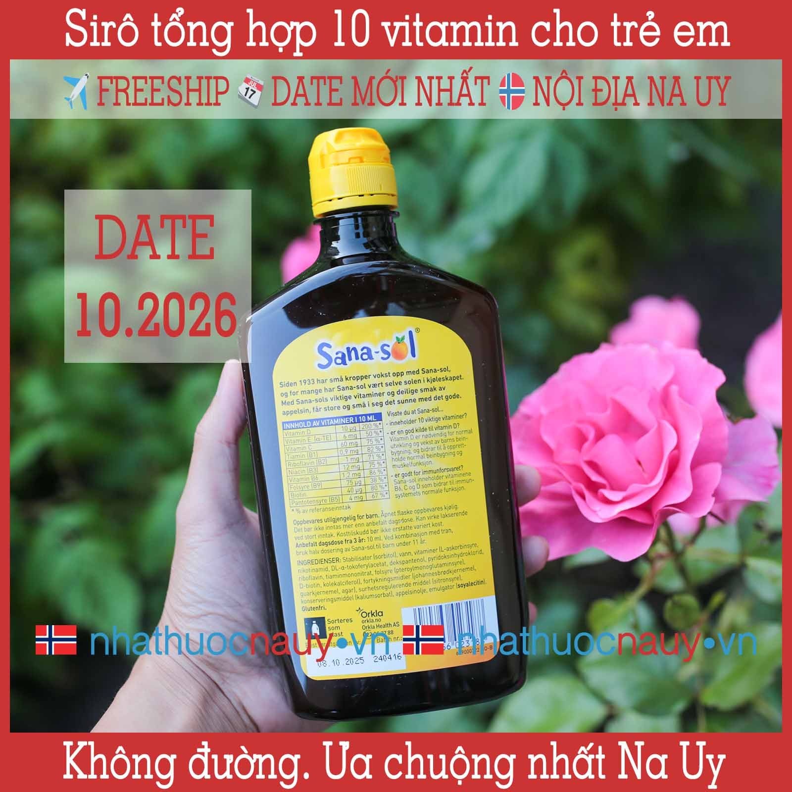 Sirô tổng hợp 10 vitamin cho trẻ em | Sana-sol