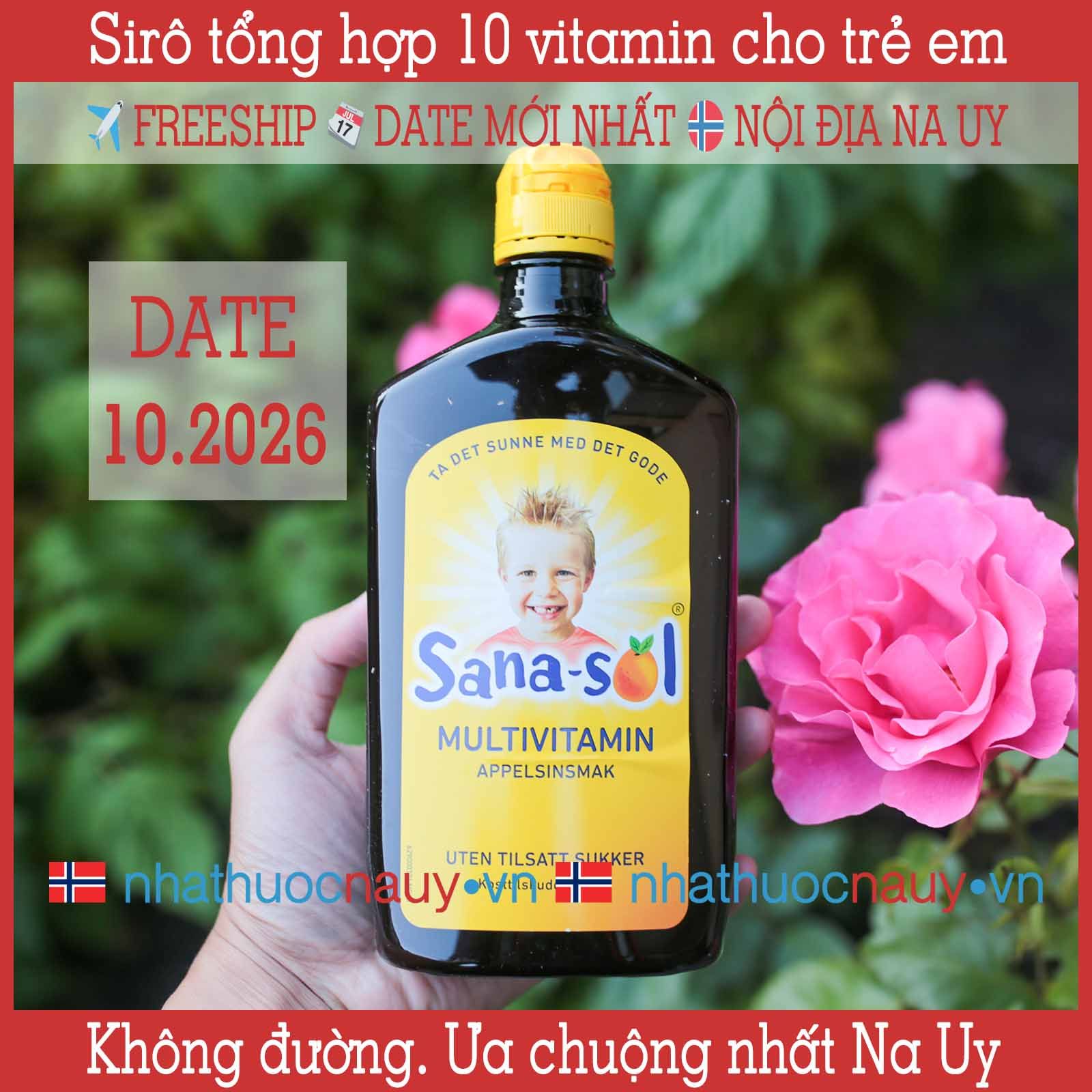 Sirô tổng hợp 10 vitamin cho trẻ em | Sana-sol