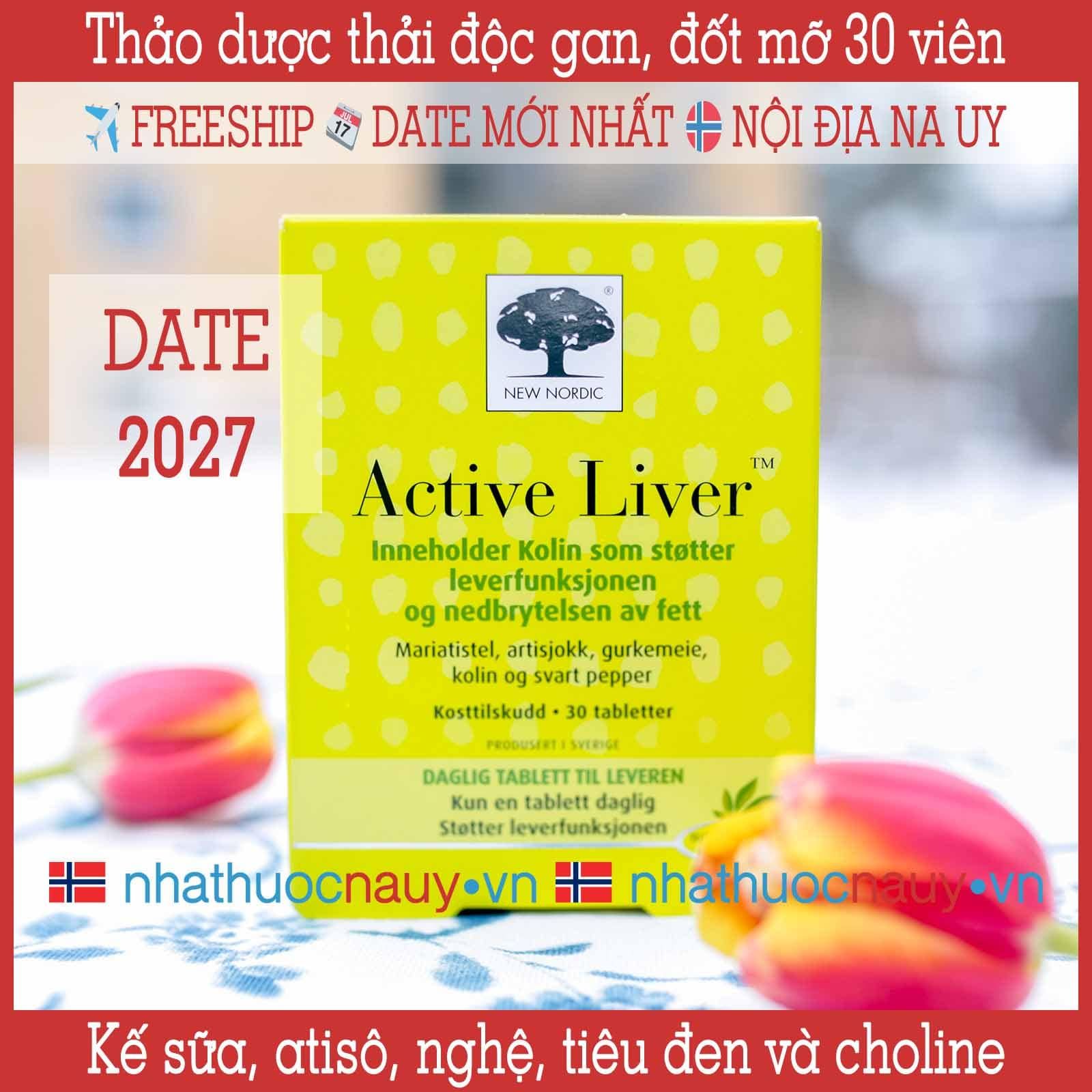 Viên uống thảo dược thải độc gan Active Liver 30 viên