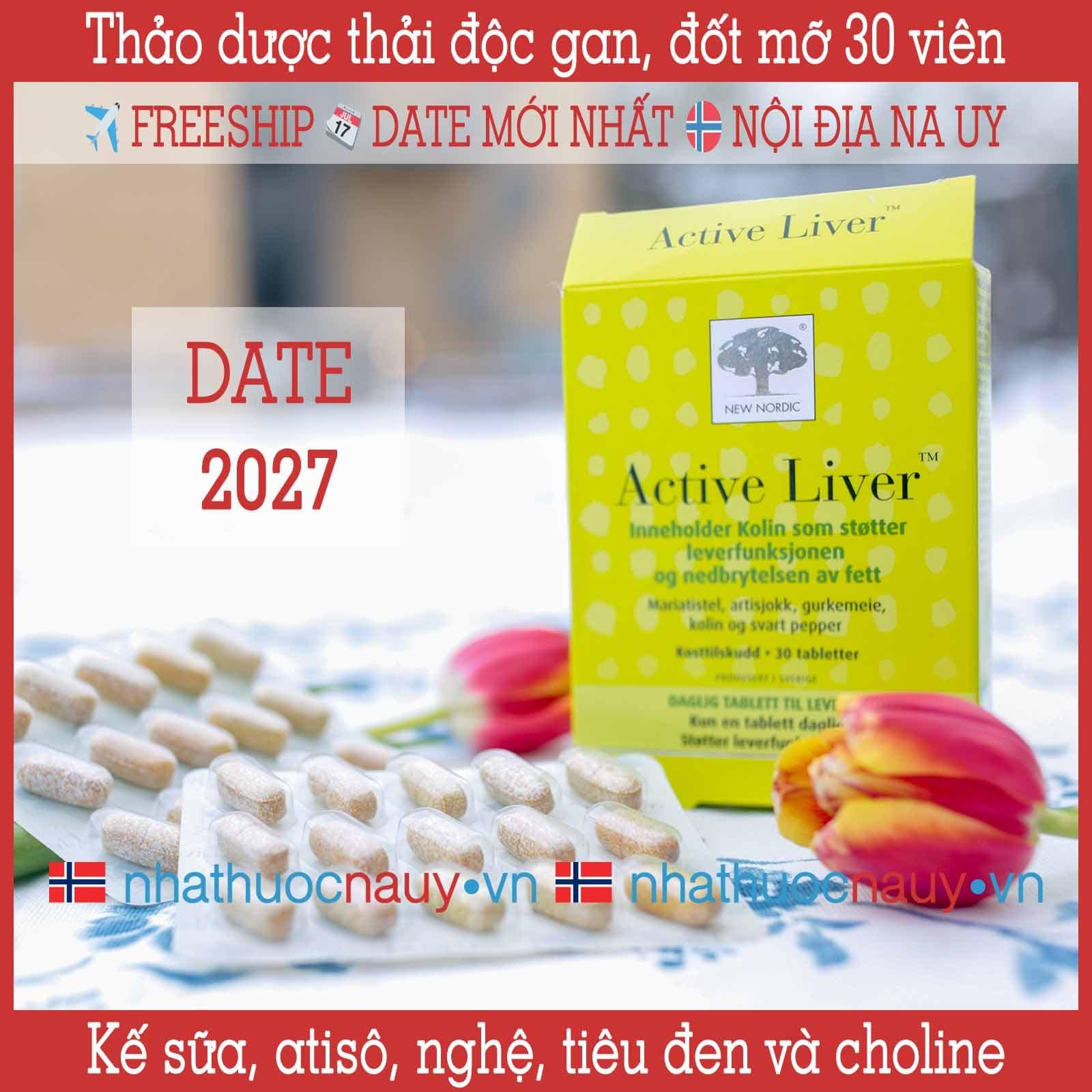 Viên uống thảo dược thải độc gan Active Liver 30 viên