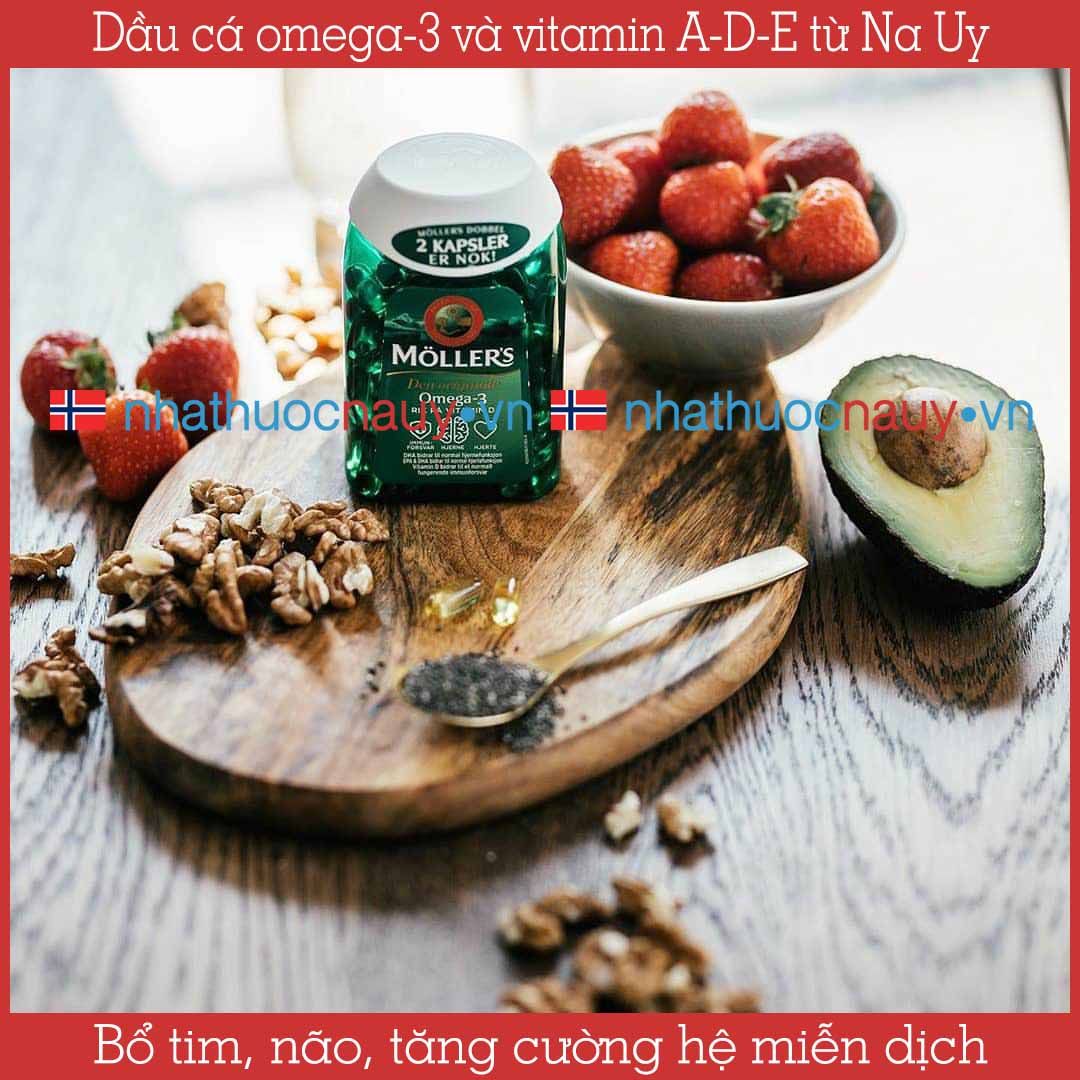 Dầu cá omega-3 và vitamin A-D-E | Möller’s Konsentrert Omega-3