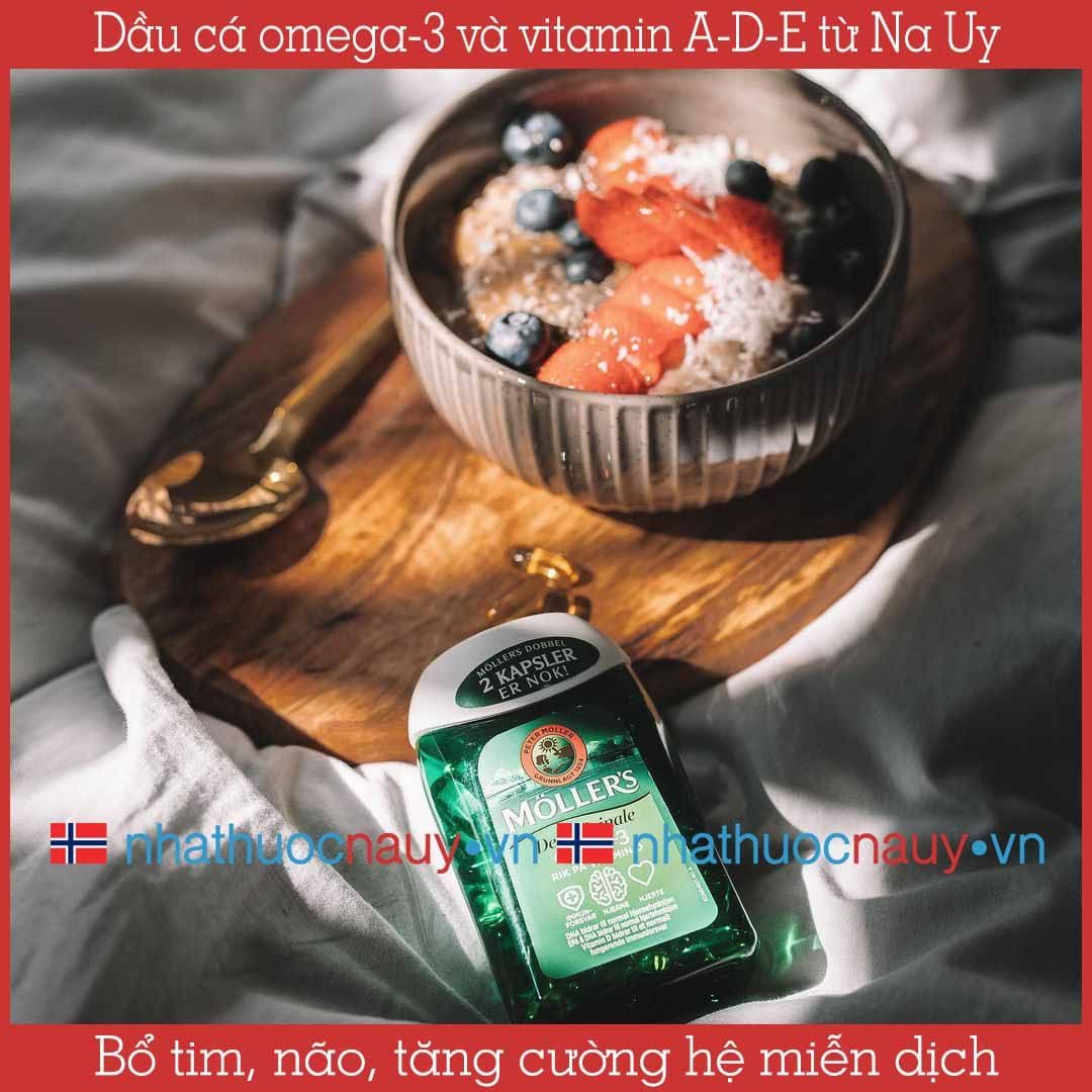 Dầu cá omega-3 và vitamin A-D-E | Möller’s Konsentrert Omega-3