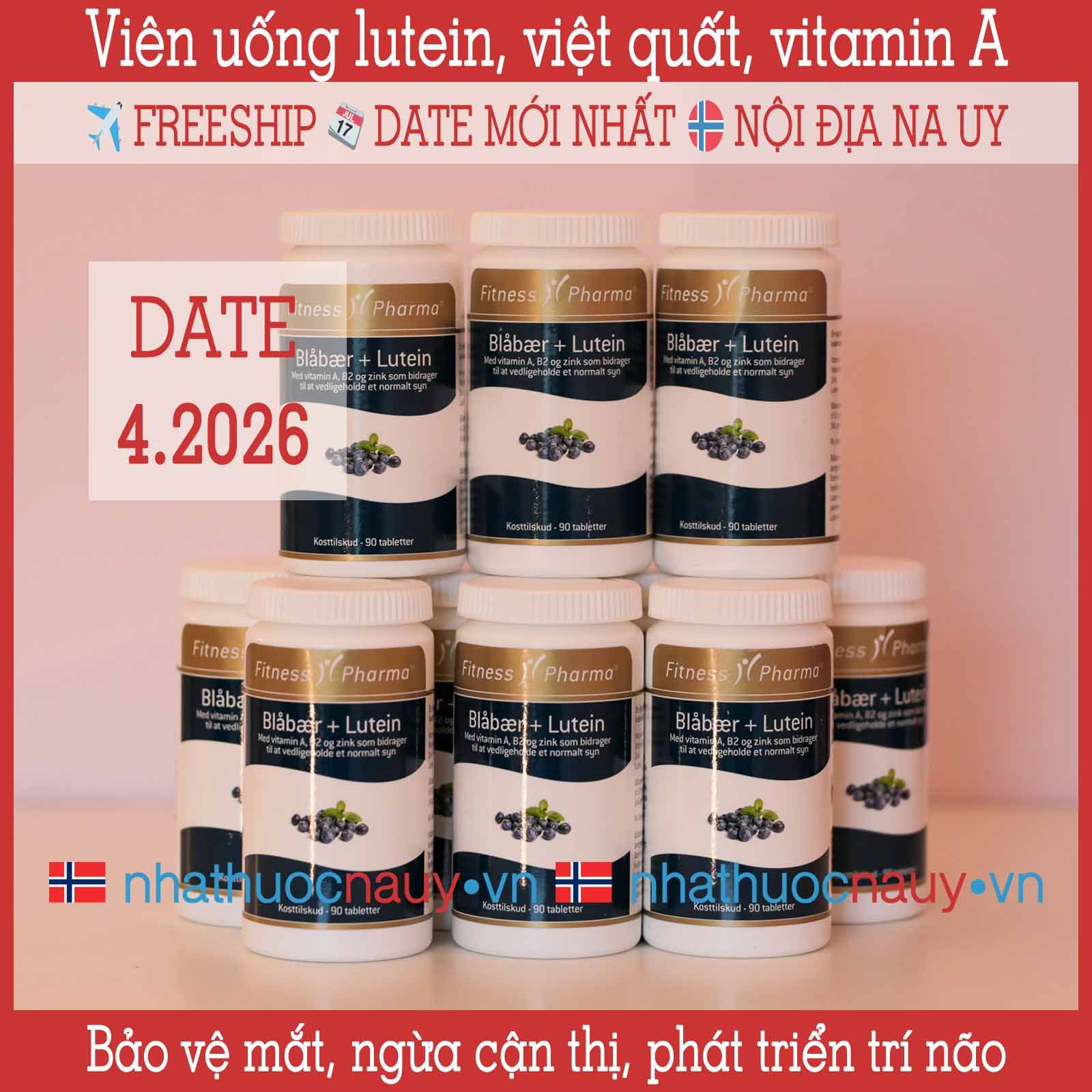 Viên uống bổ mắt Blåbær + Lutein