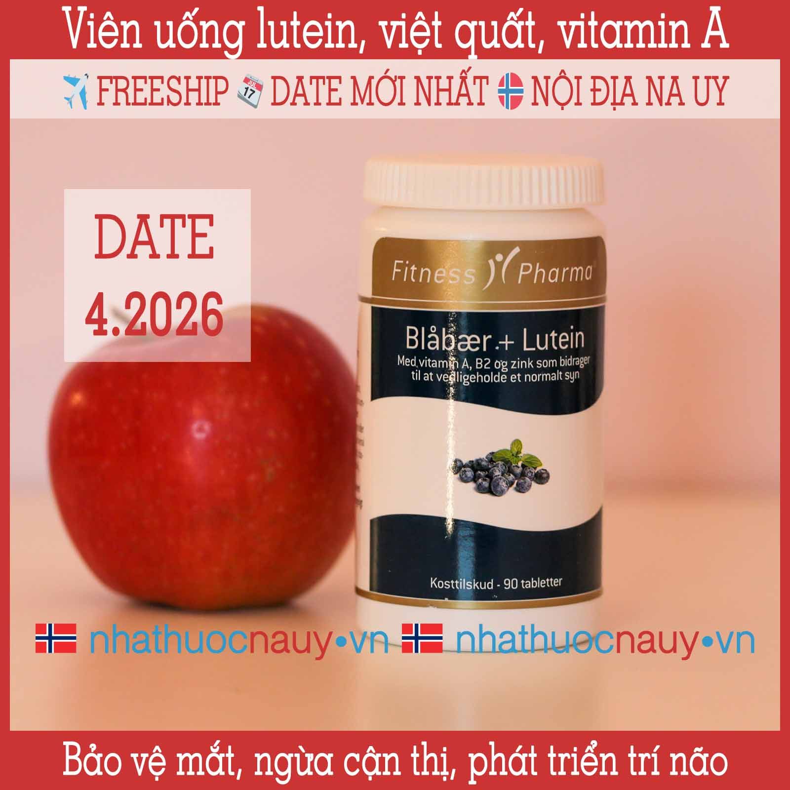 Viên uống bổ mắt Blåbær + Lutein