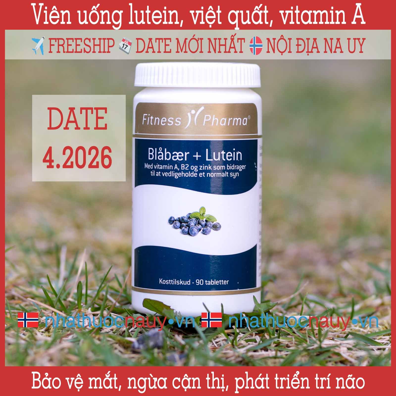 Viên uống bổ mắt Blåbær + Lutein