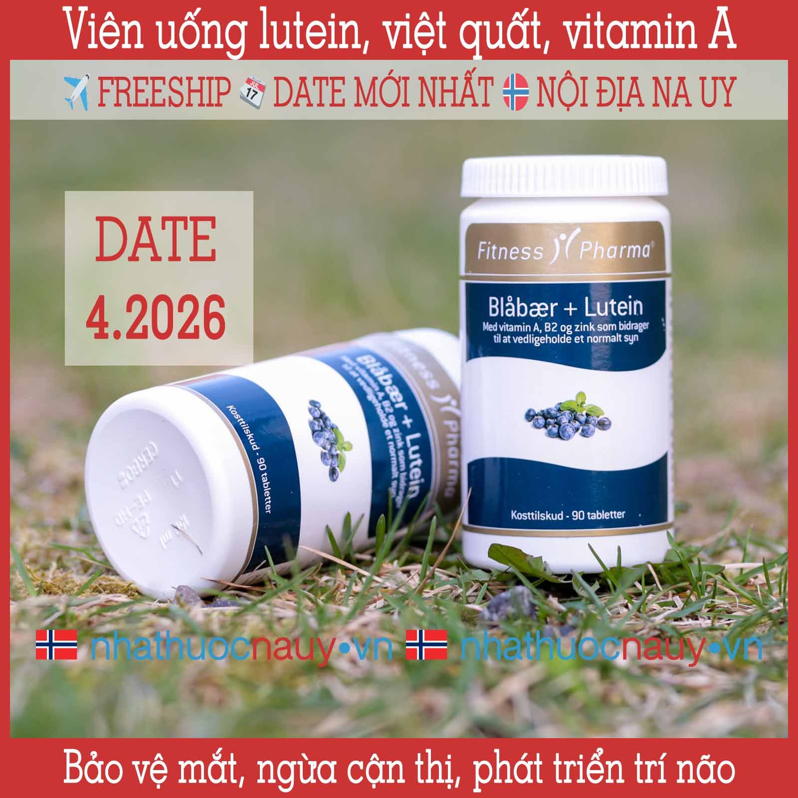 Viên uống bổ mắt Blåbær + Lutein