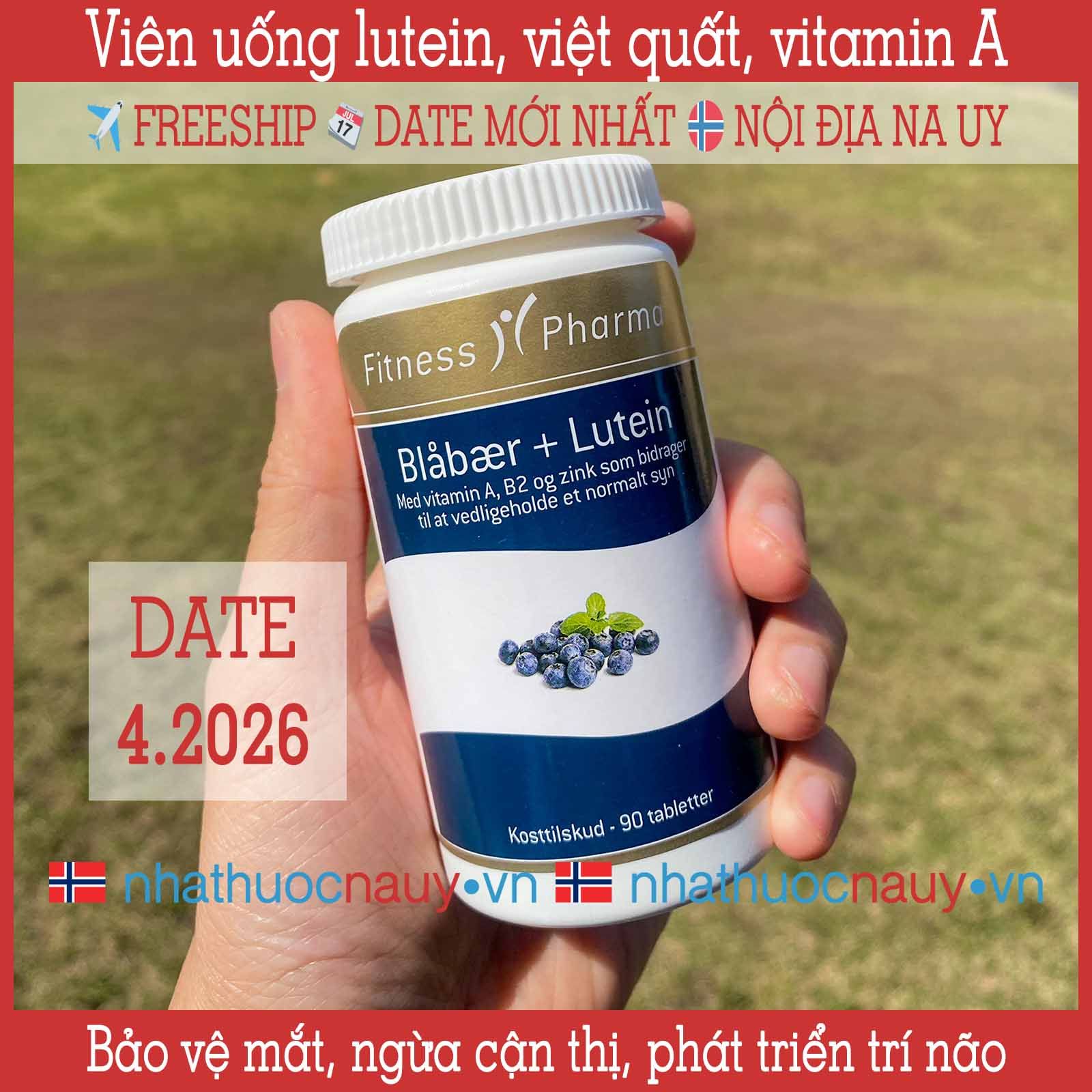 Viên uống bổ mắt Blåbær + Lutein