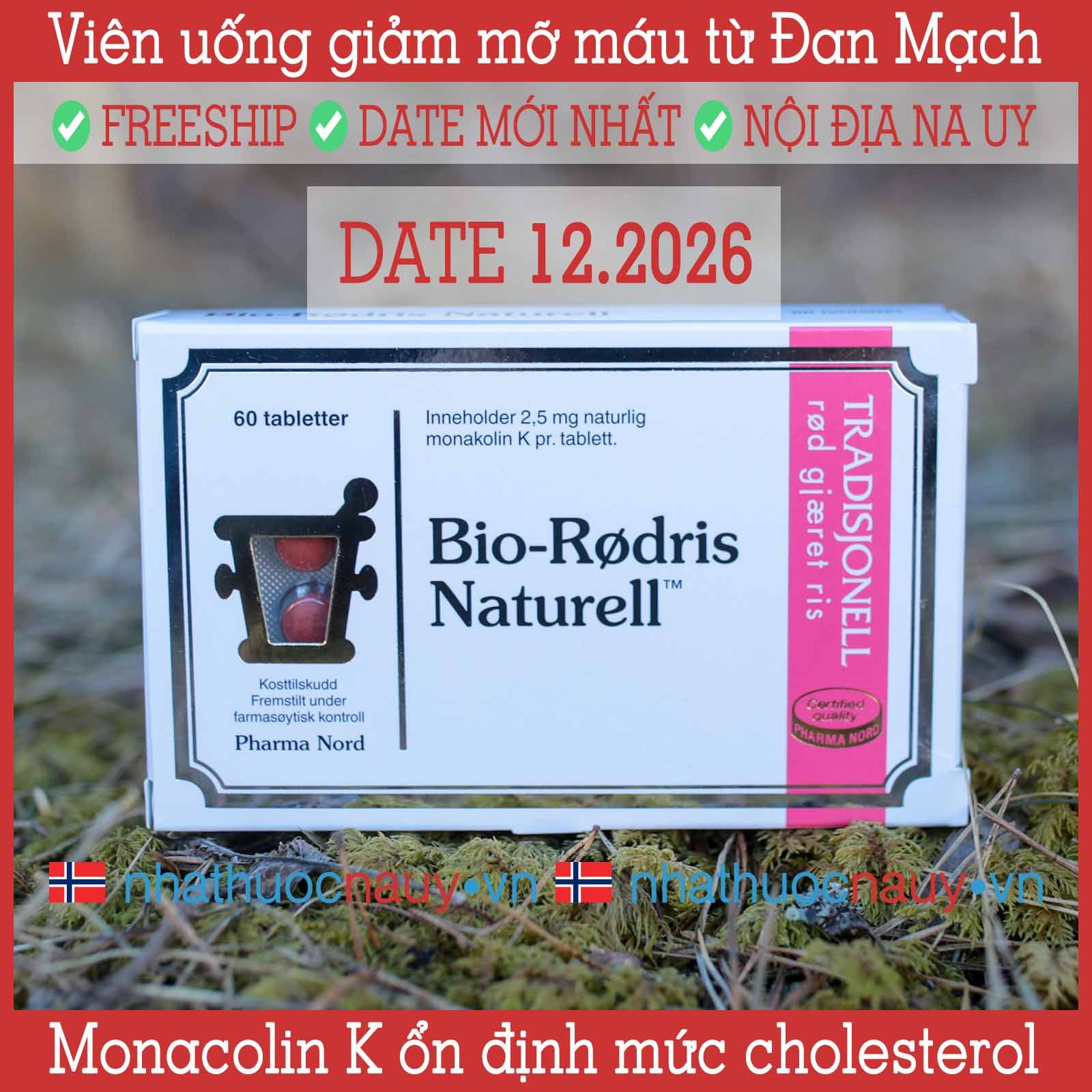 Viên uống giảm mỡ máu Bio-Rødris Naturell