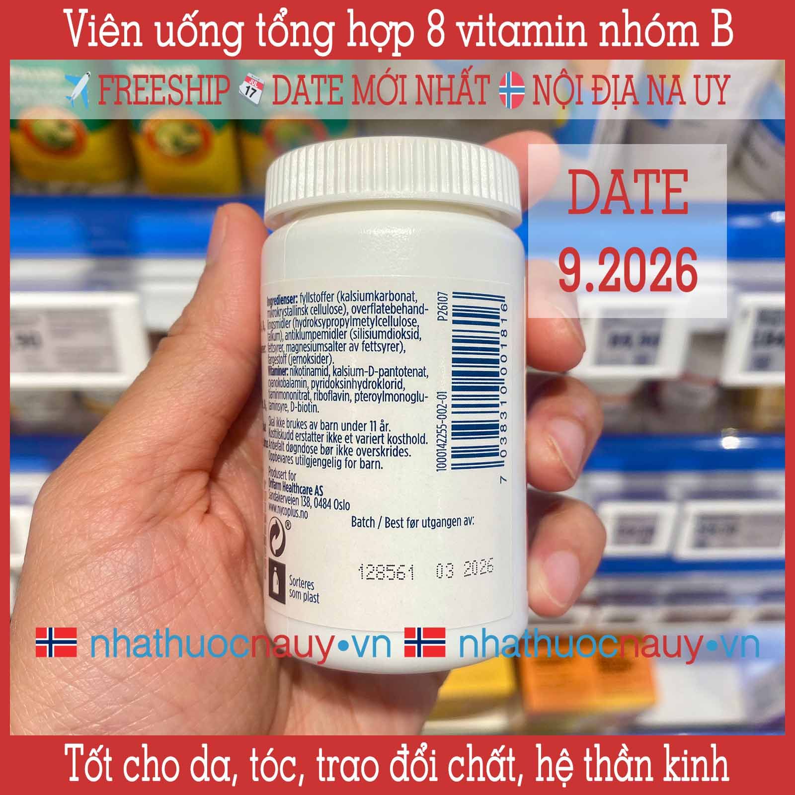 Viên uống 8 vitamin nhóm B | Nycoplus B-kompleks