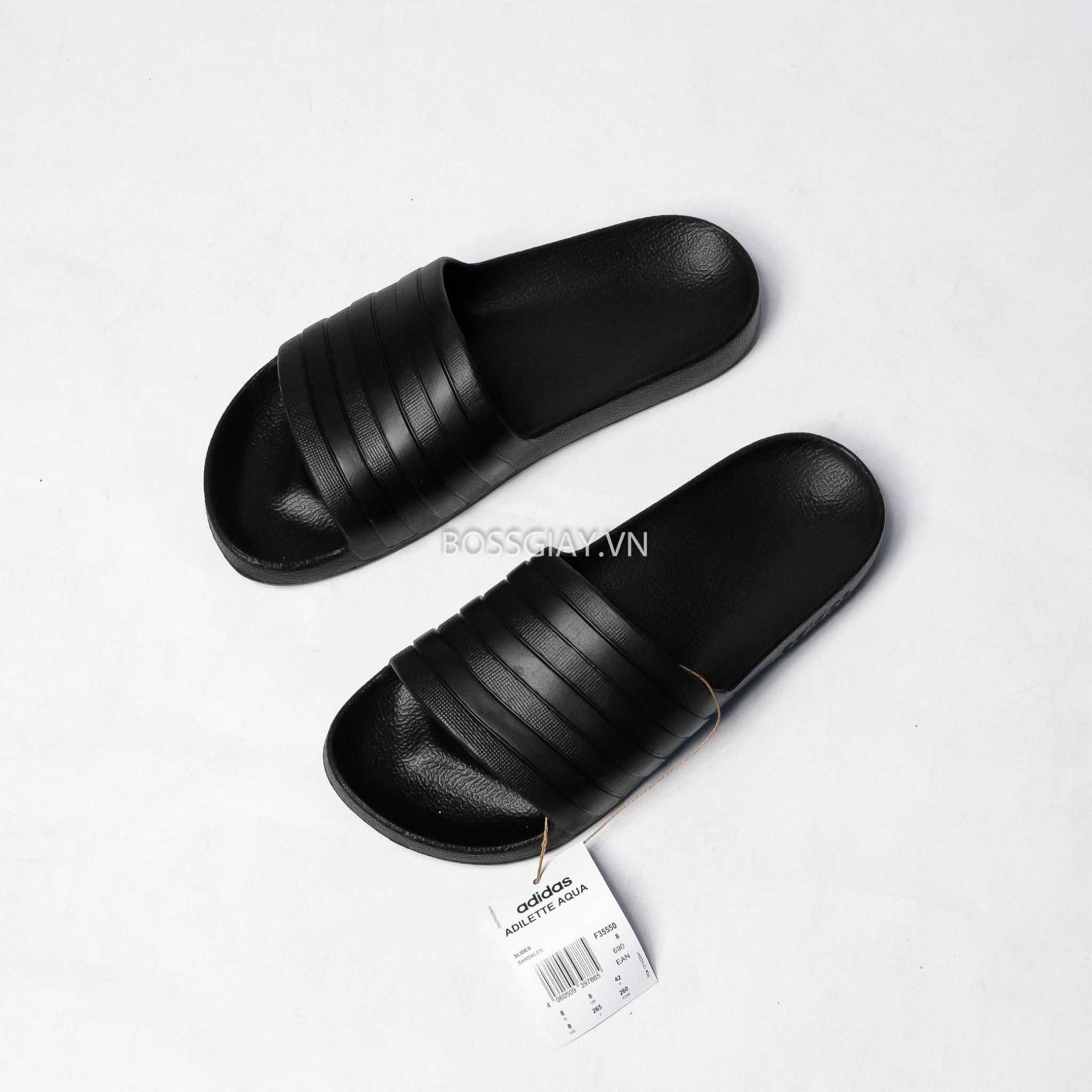  Adidas Adilette Slide Aqua Triple Black [ F35550 ] 