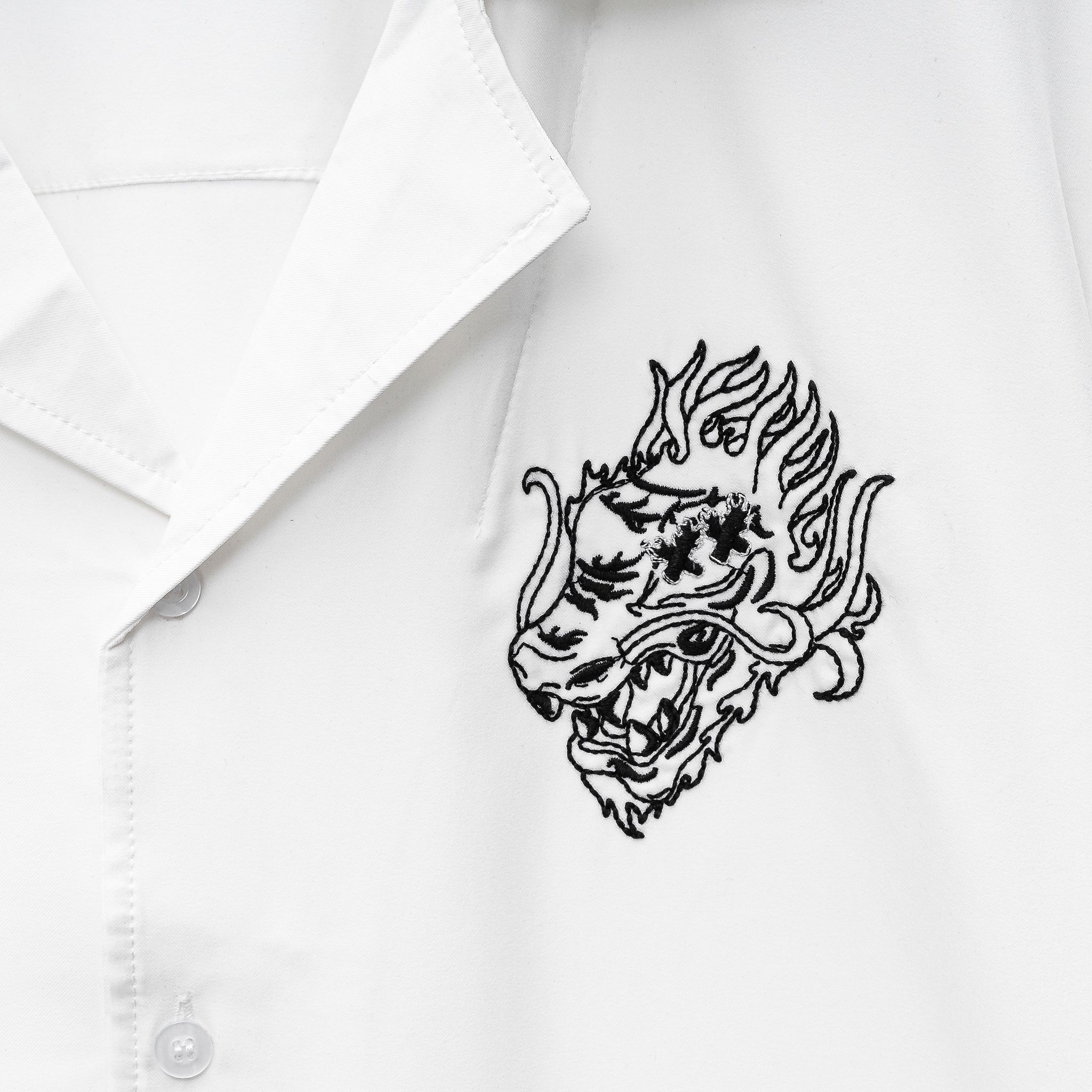 Áo Sơ Mi Dynasty - Line Art White