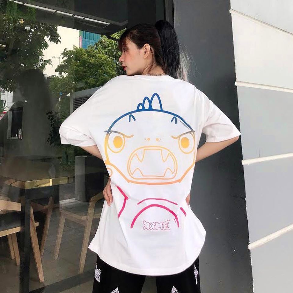 Áo Thun Rainbow Angry RAWR Tshirt - WHITE